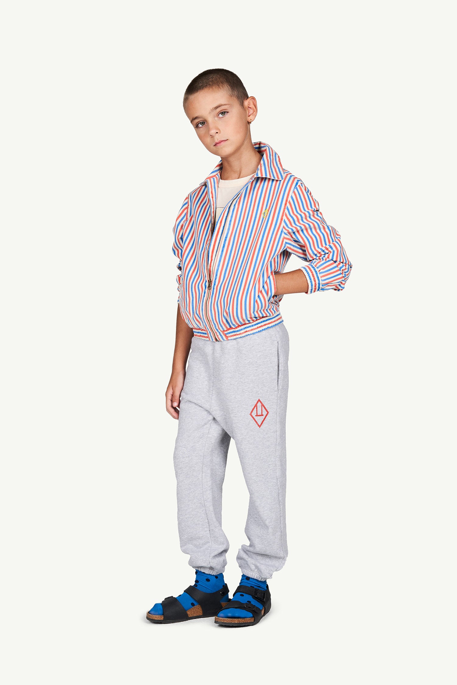 Boys & Girls Grey Logo Cotton Trousers