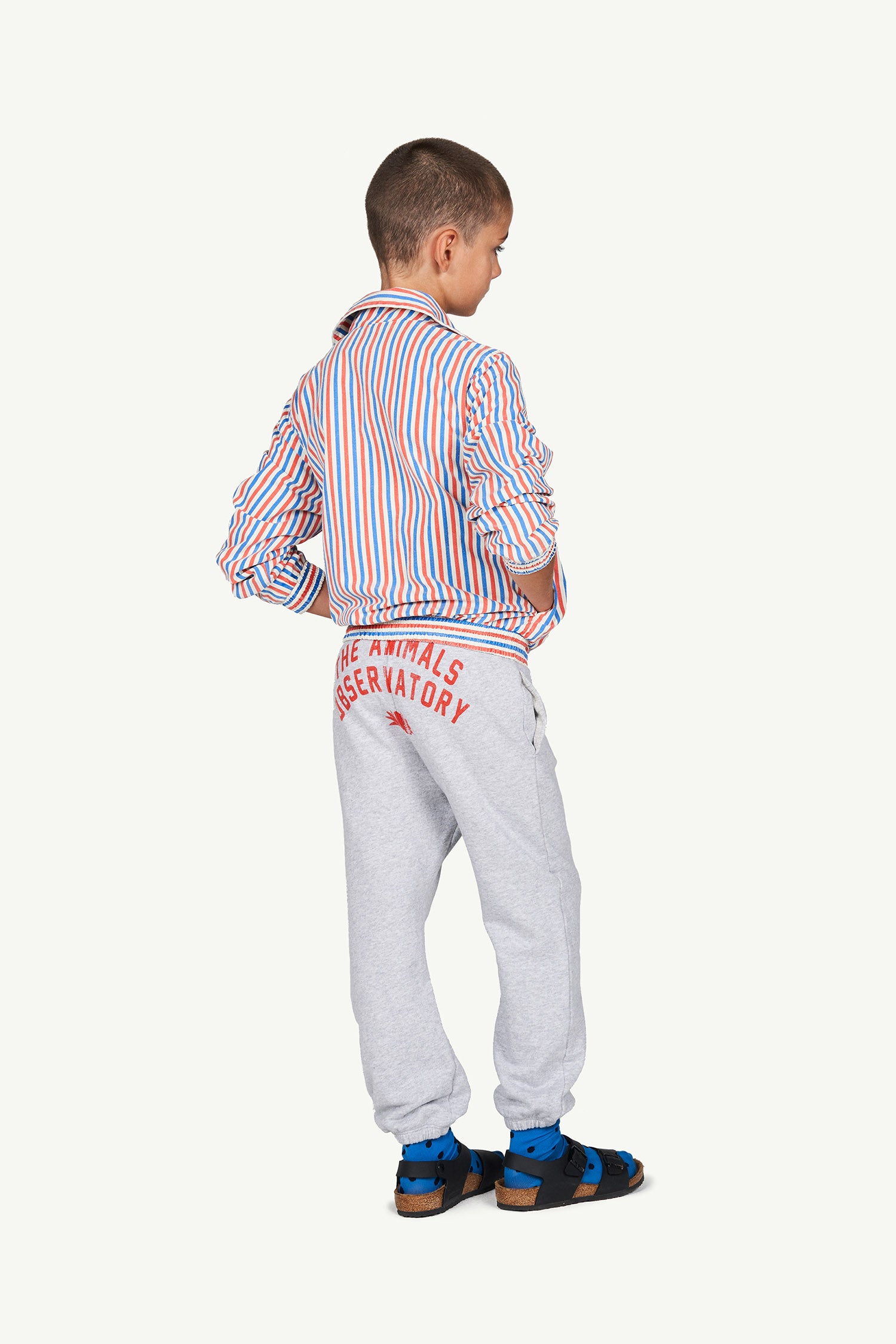 Boys & Girls Grey Logo Cotton Trousers