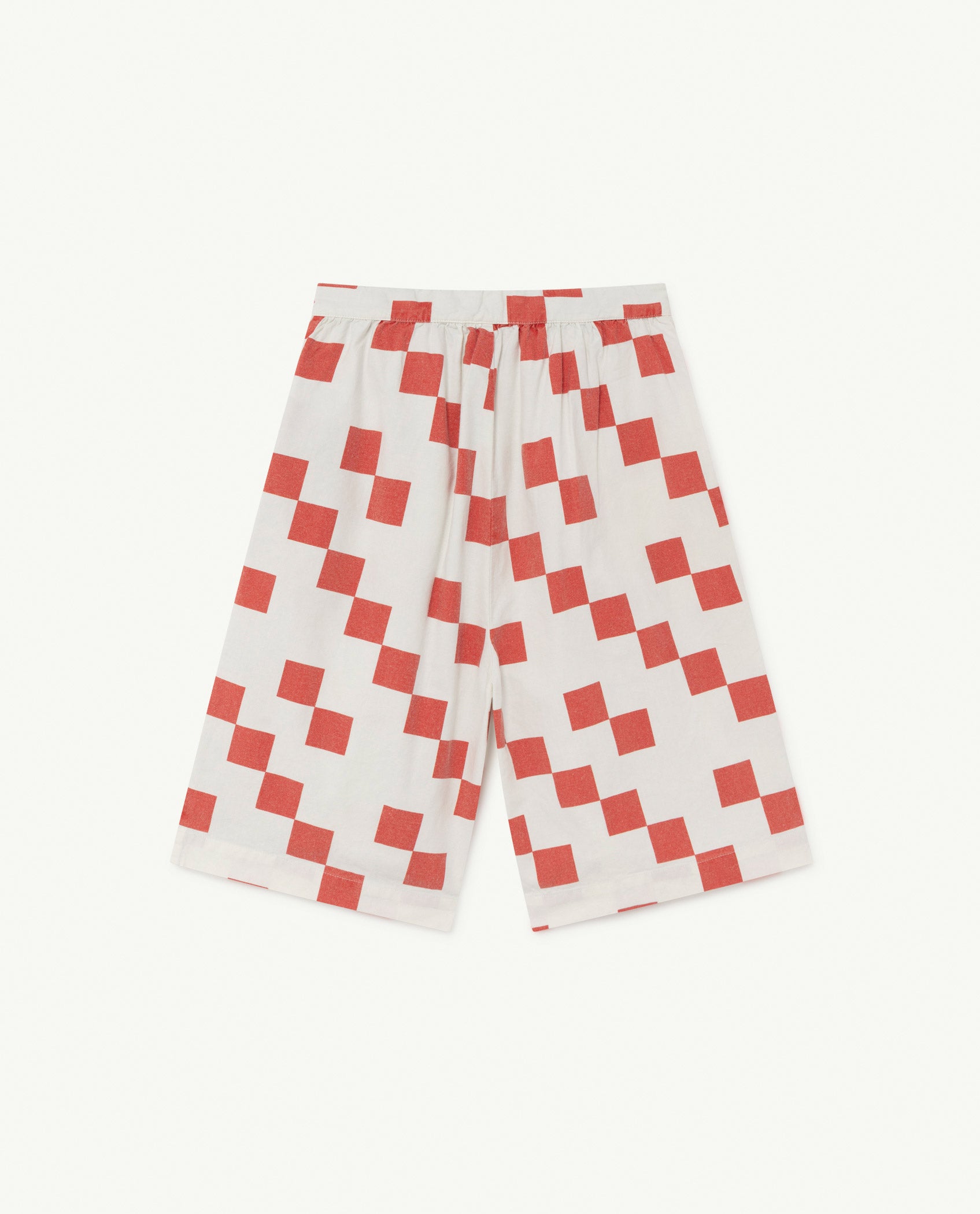 Boys & Girls White Squares Cotton Trousers