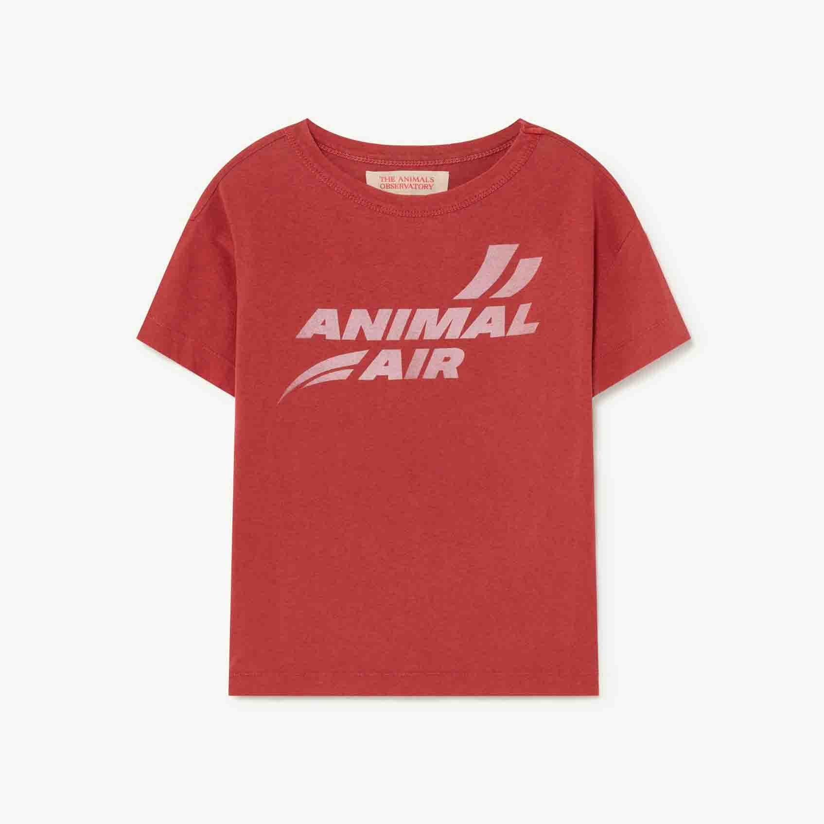 Boys & Girls Red Cotton T-Shirt