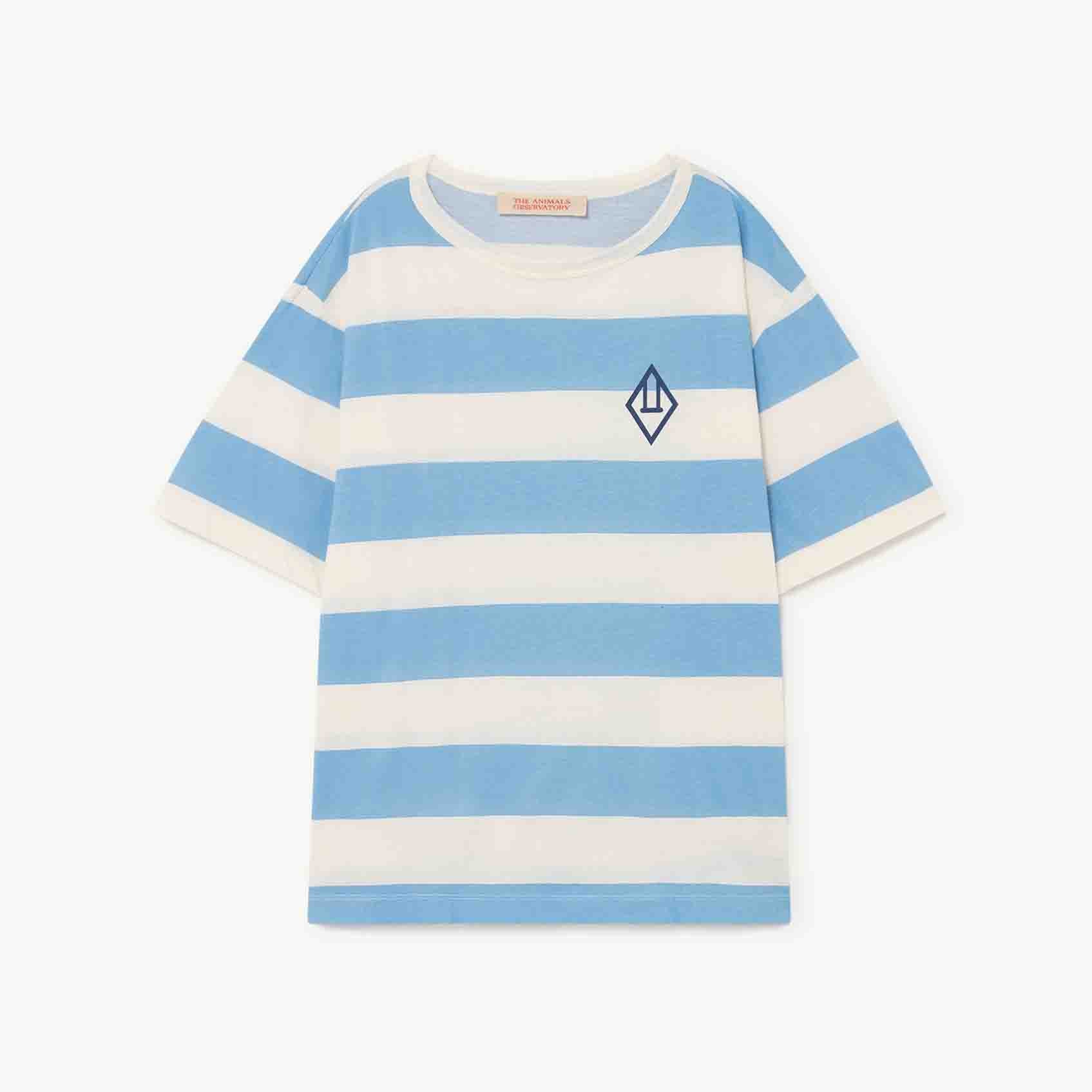 Boys & Girls Blue Stripe Cotton T-shirt