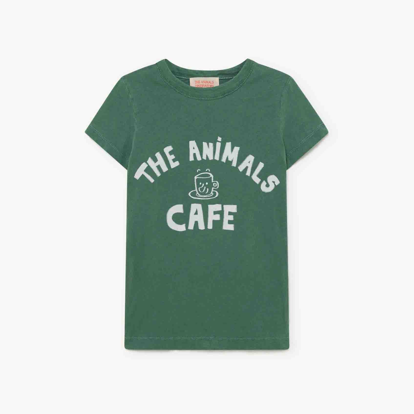 Boys & Girls Green Cotton T-Shirt