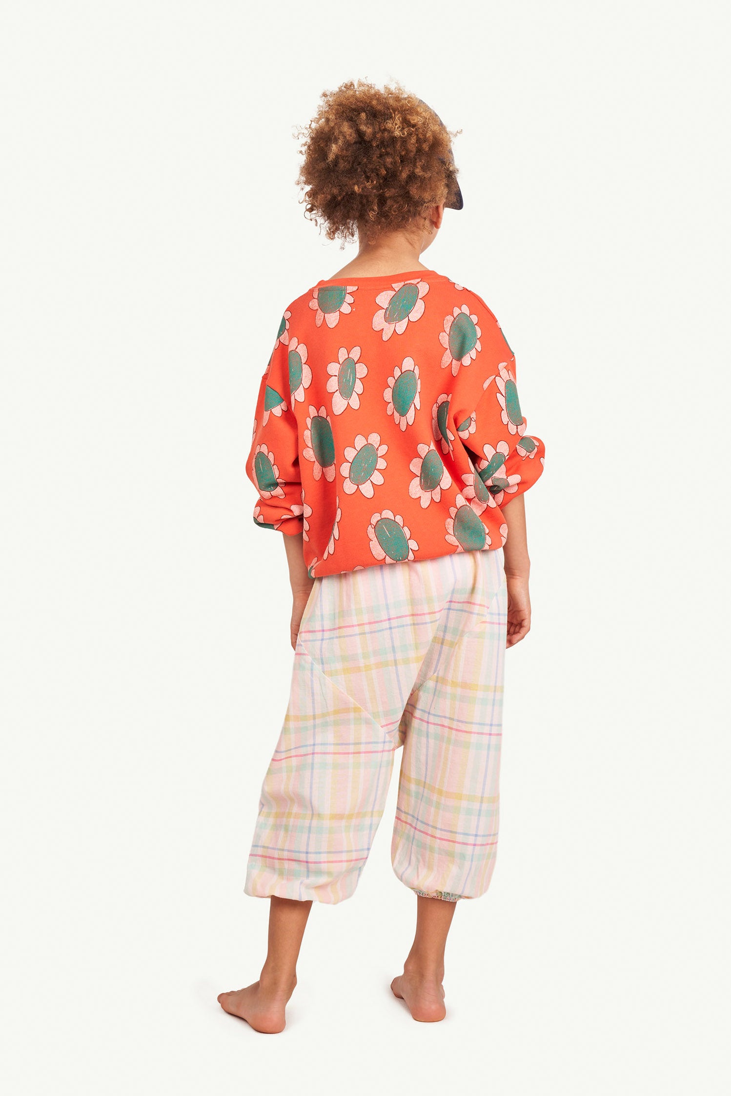 Boys & Girls Red Flower Cotton Sweatshirt