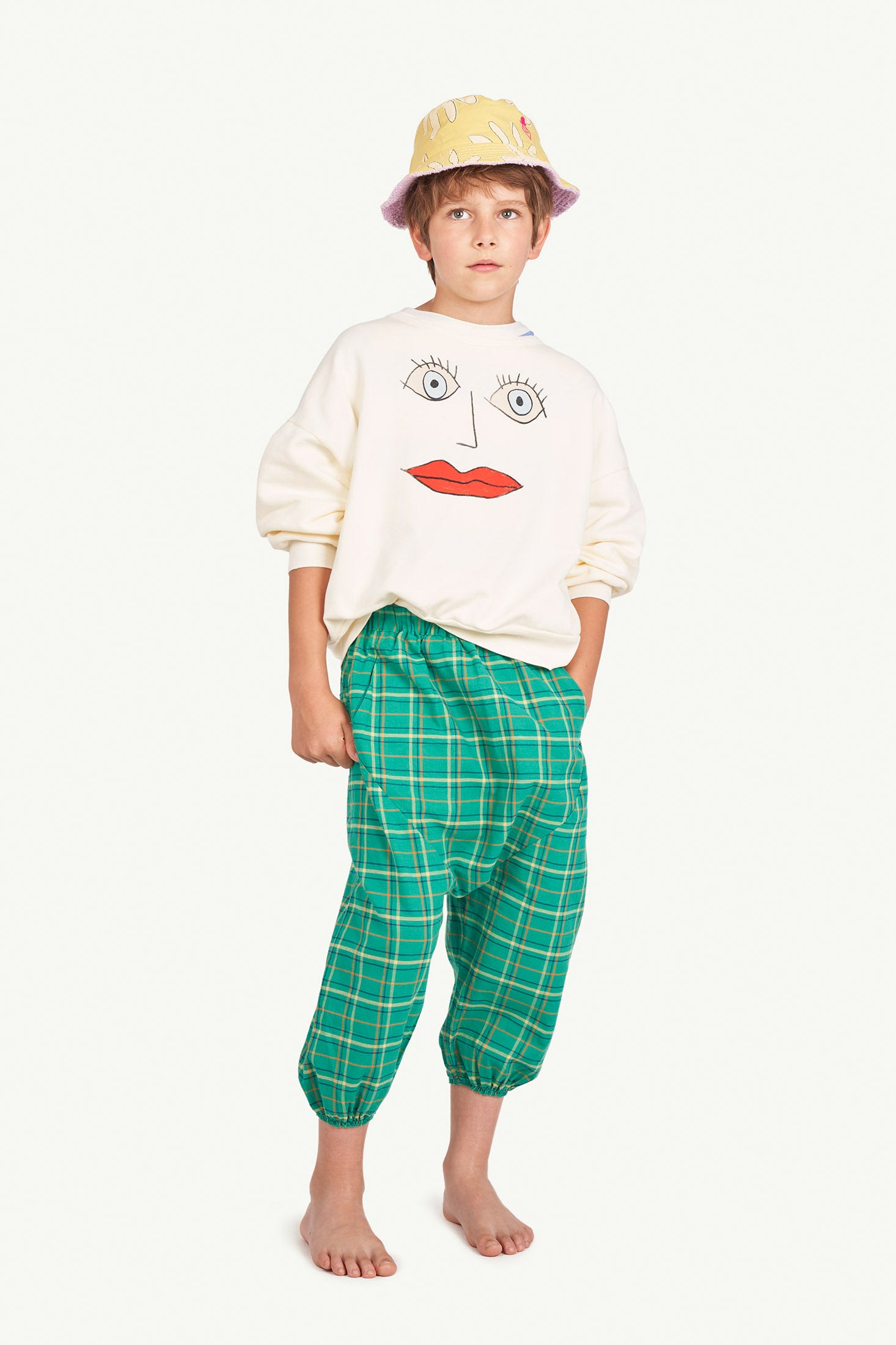 Boys & Girls White Cotton Sweatshirt