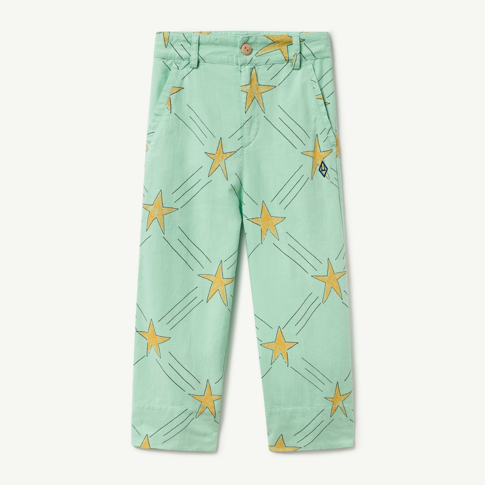 Boys & Girls Green Cotton Trousers