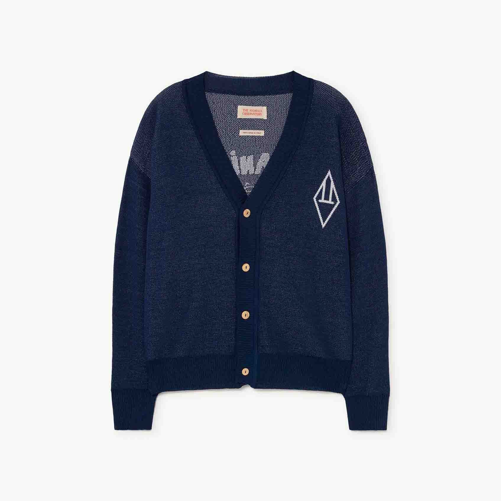 Boys & Girls Navy Logo Cardigan