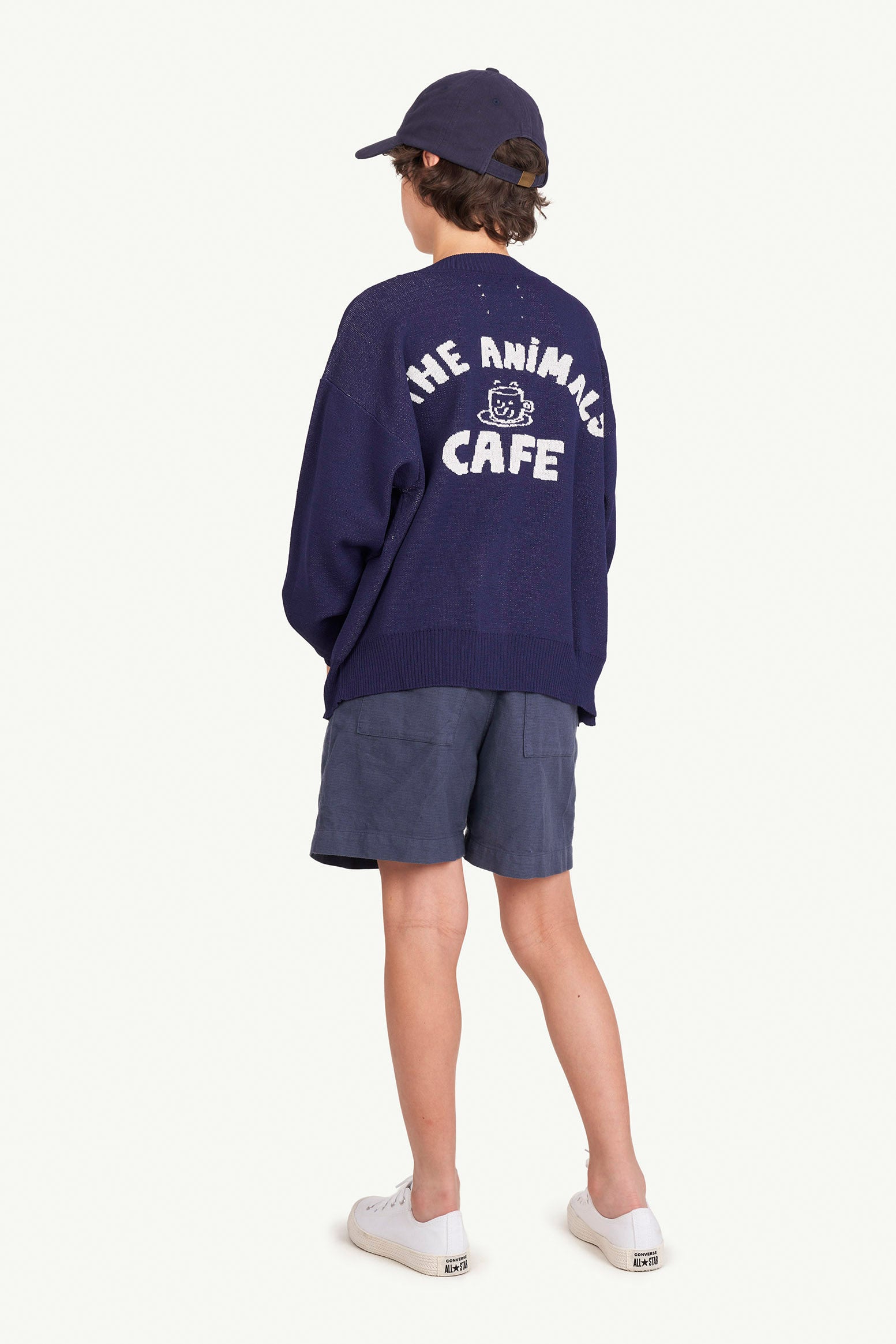 Boys & Girls Navy Logo Cardigan