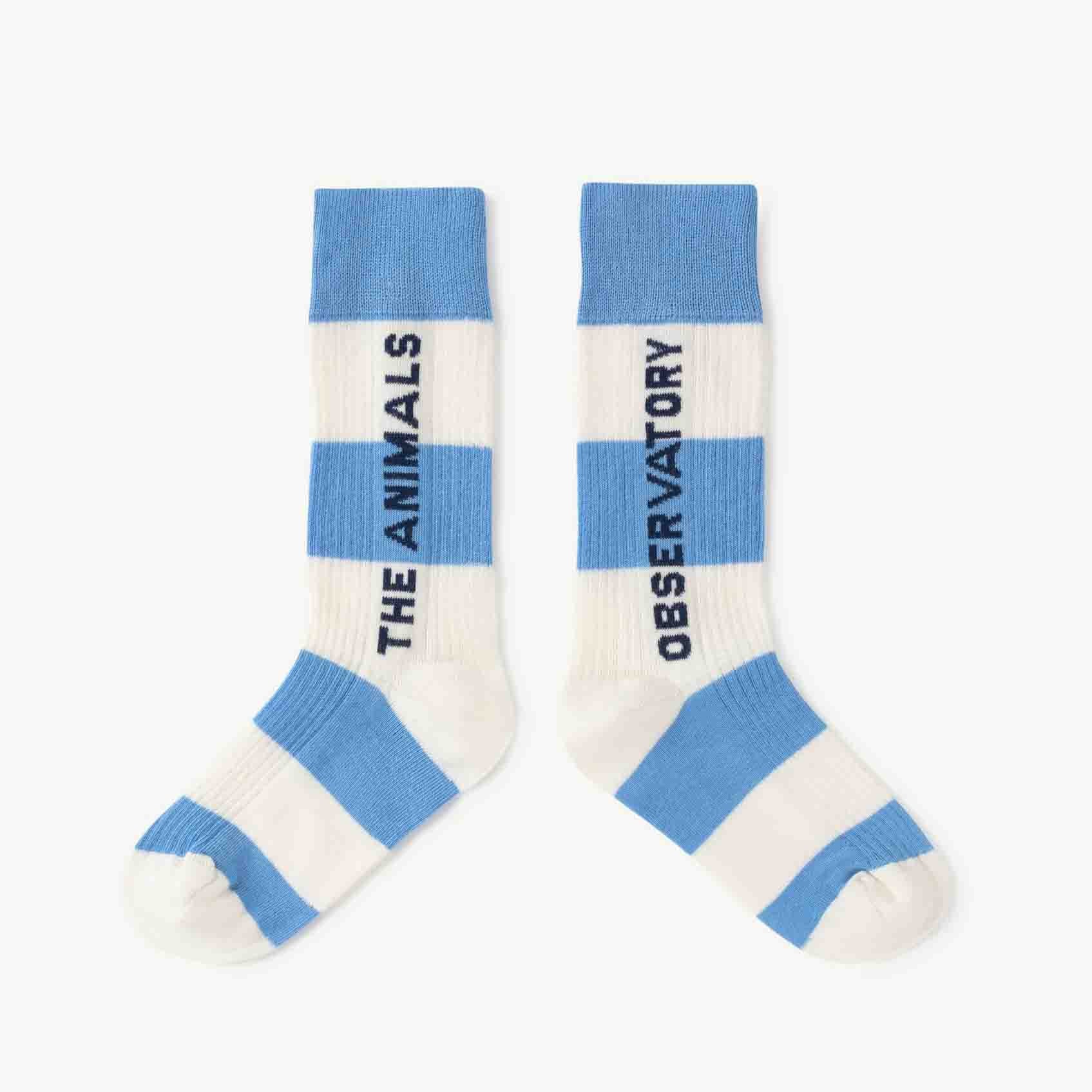 Boys & Girls Blue Stripe Cotton Socks