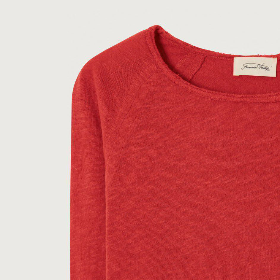 Girls Red Cotton T-Shirt