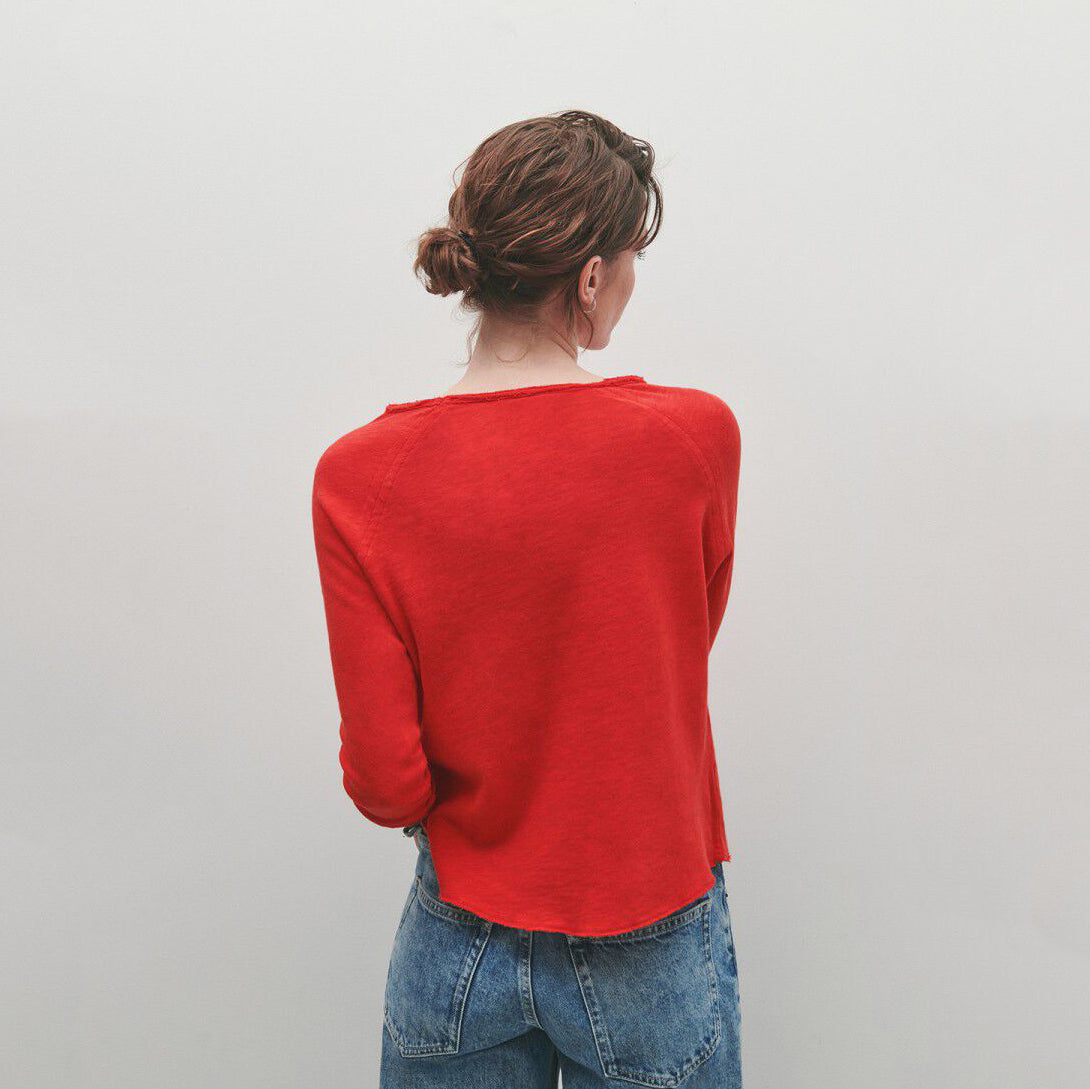 Girls Red Cotton T-Shirt