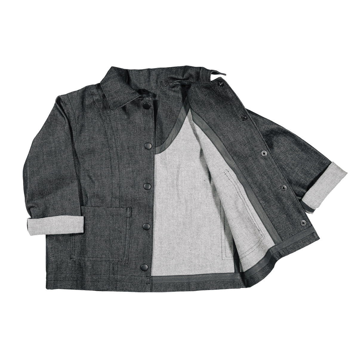 Boys & Girls Black Denim Jacket