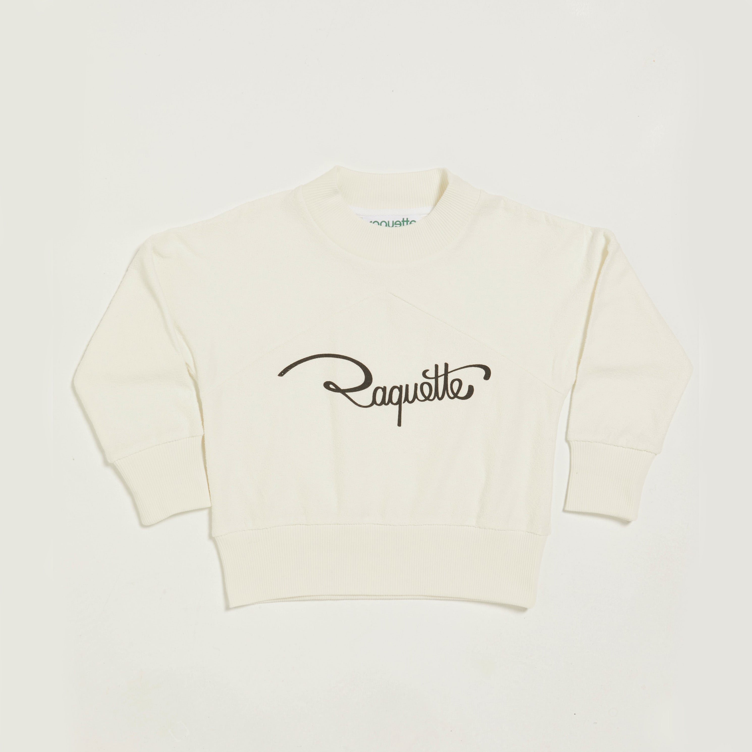 Boys & Girls White Logo Cotton Sweatshirt