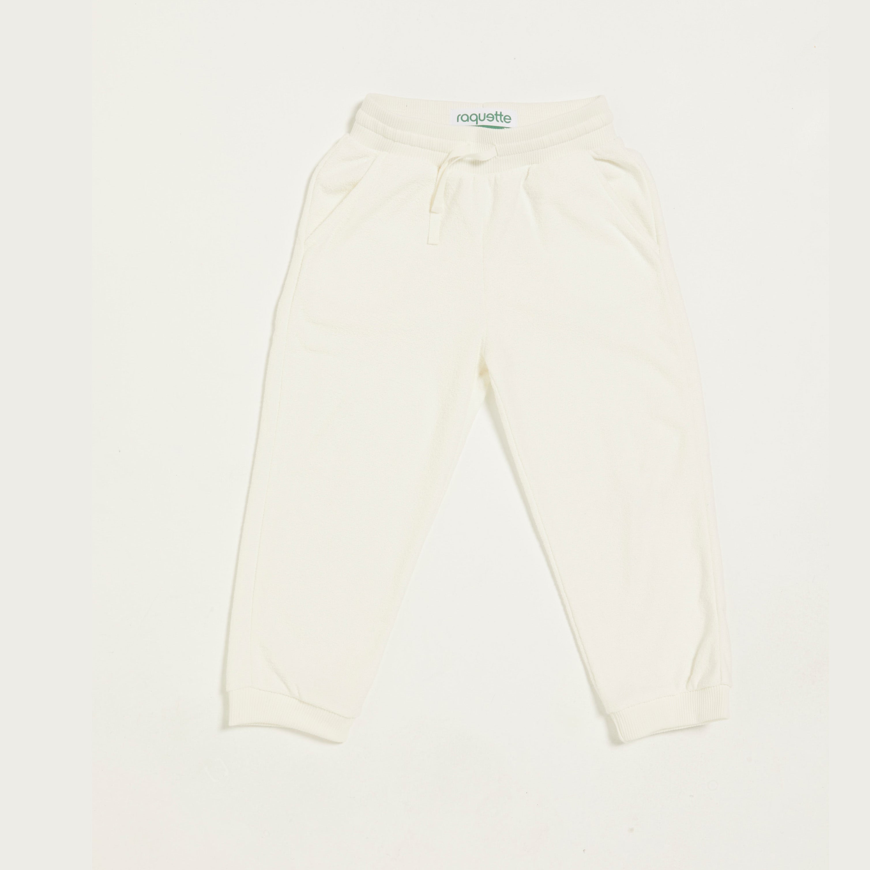 Boys & Girls White Cotton Trousers