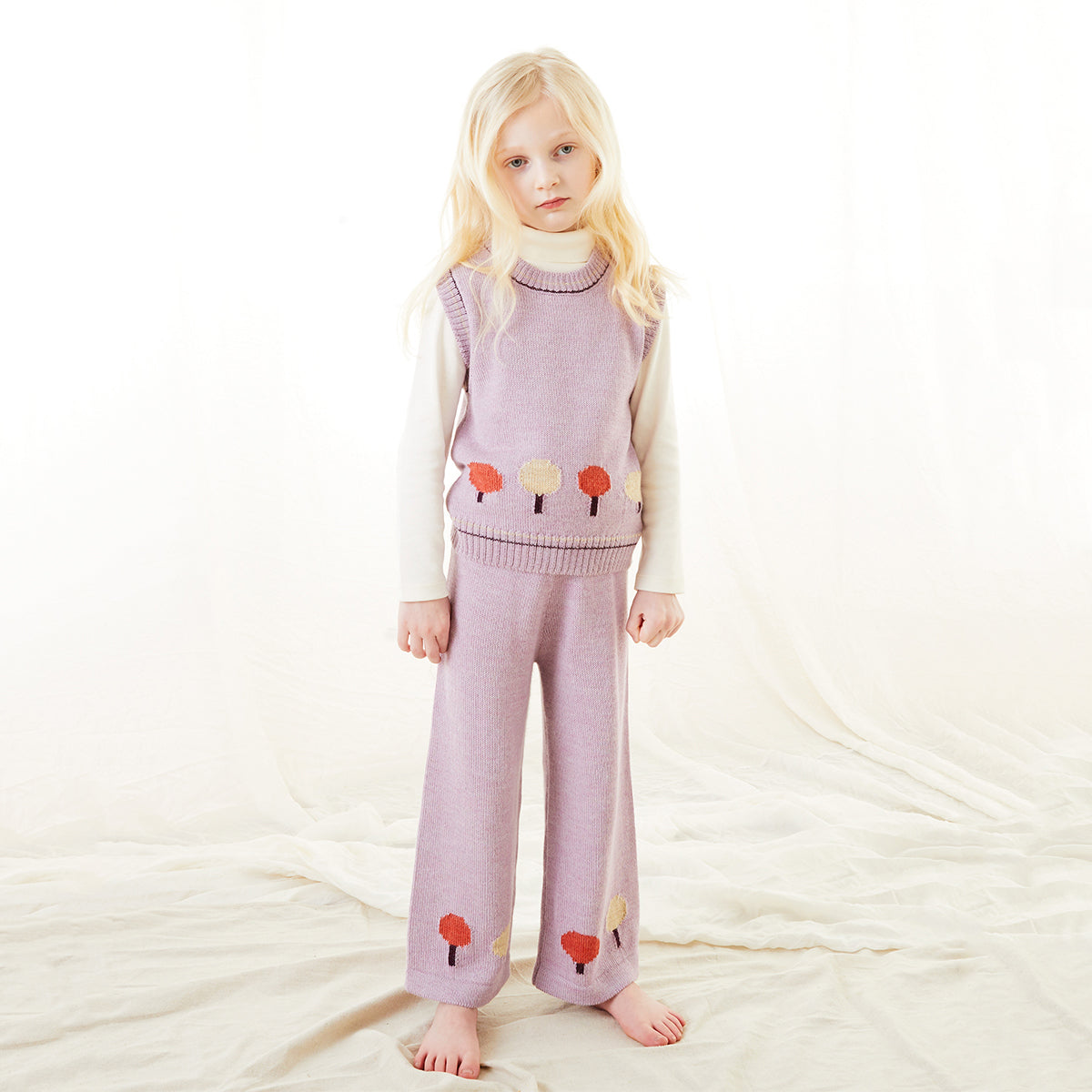 Girls Purple Alpaca Set