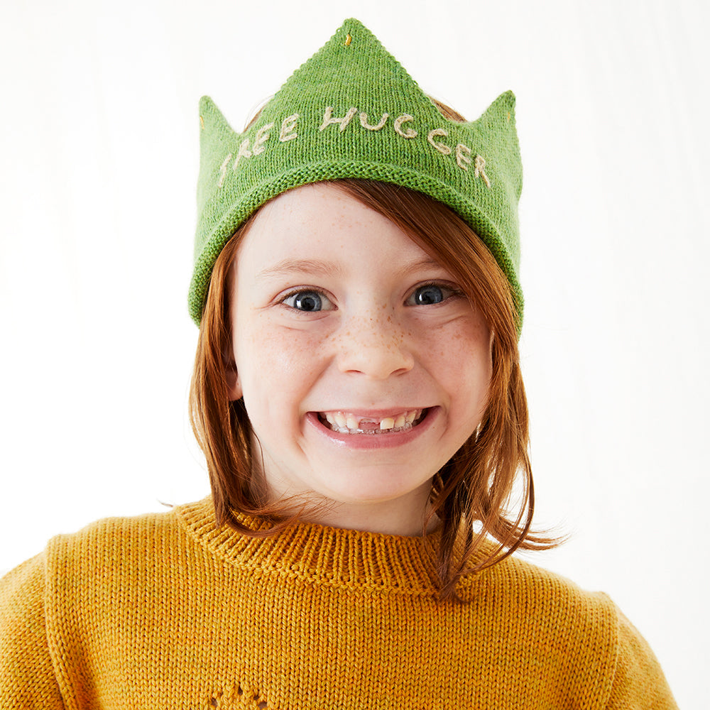 Boys & Girls Green Alpaca Crown