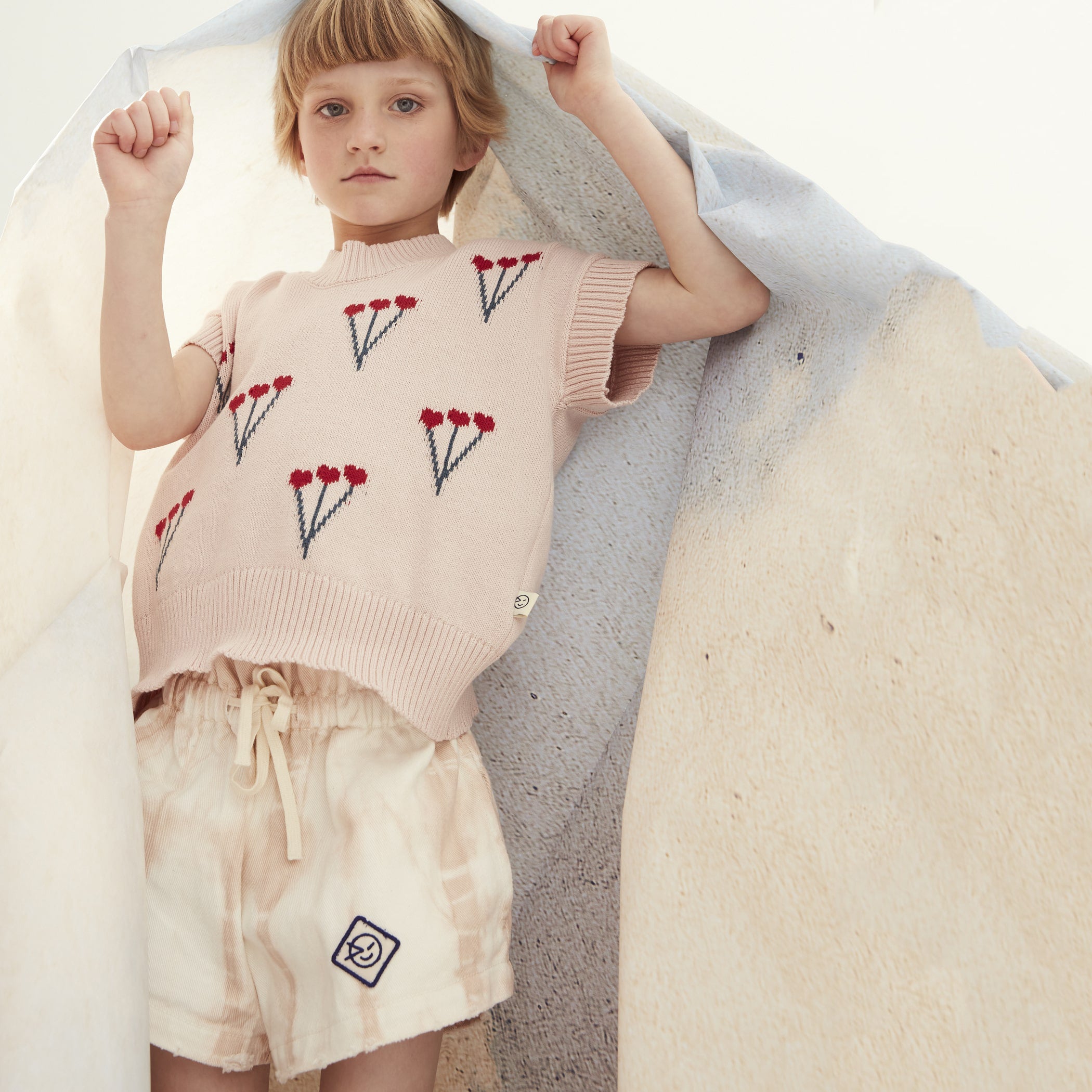 Boys & Girls Pink Tie Dye Cotton Shorts