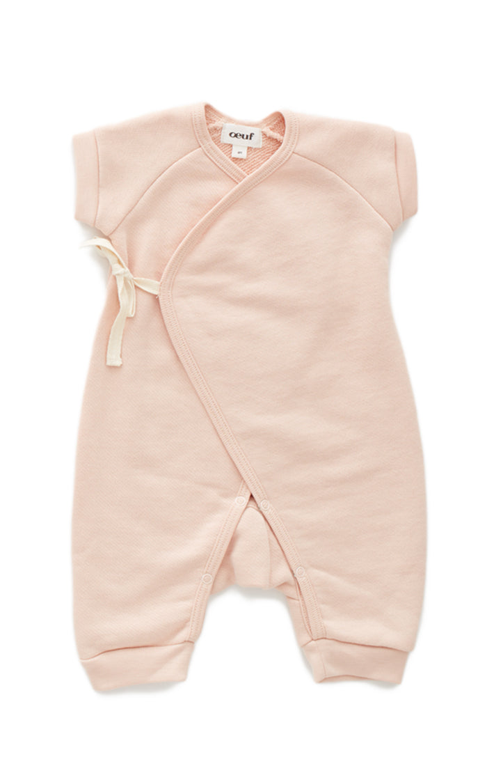 Baby Girls Light Pink Cotton Babysuit