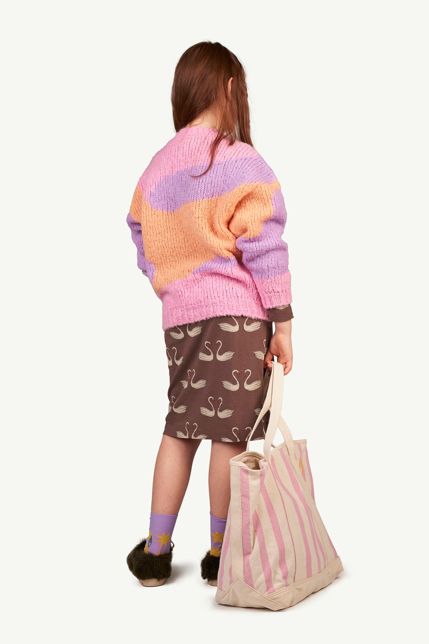 Girls Pink Logo Wool Sweater