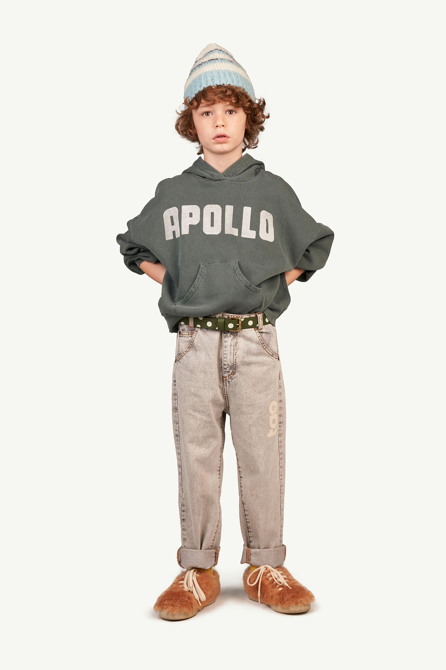 Boys & Girls Grey Logo Denim Trousers