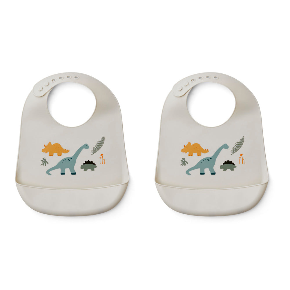 Baby Boys & Girls Silicone Bib Set(2 Pack)