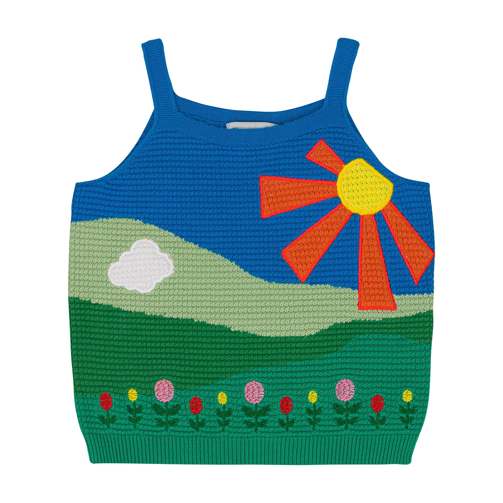 Girls Blue Knit Vest