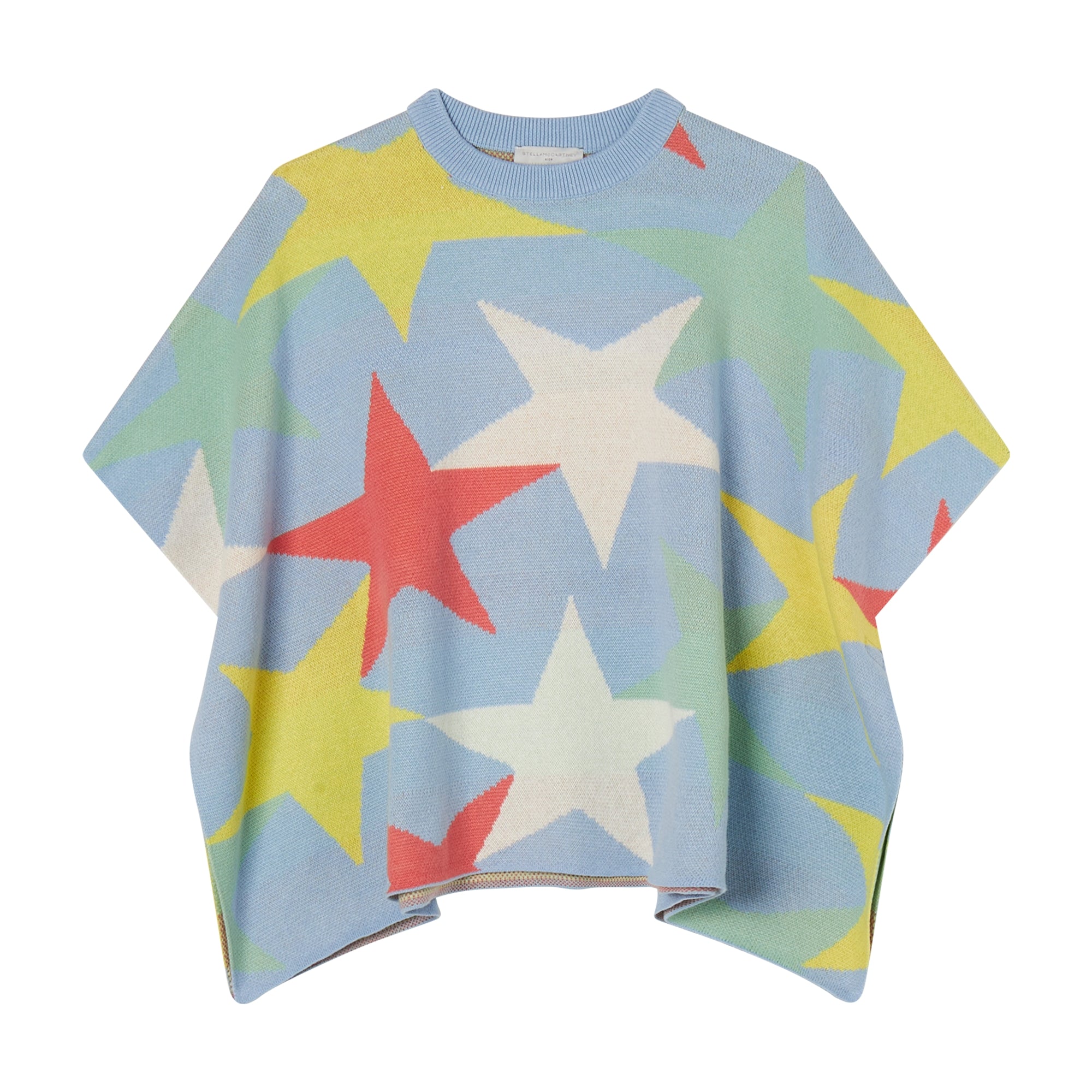 Girls Light Blue Star Cape