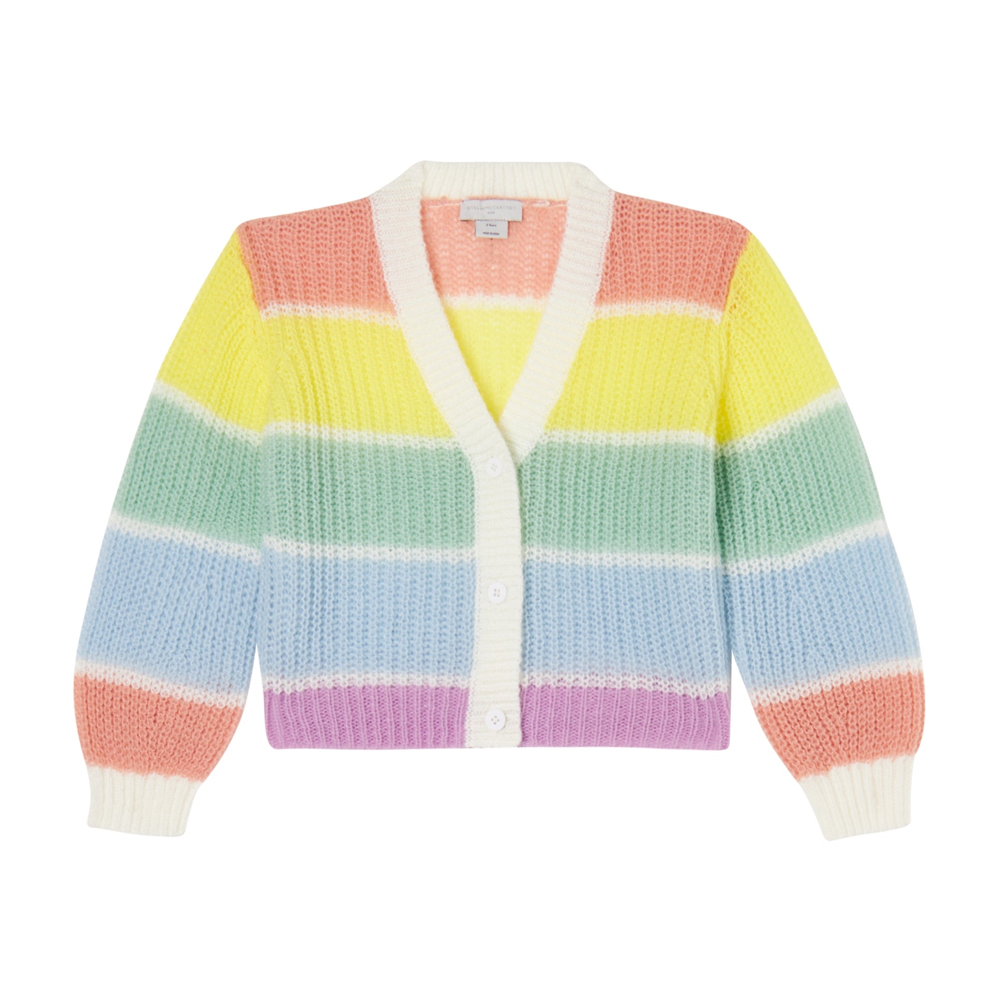 Girls Multicolor Stripes Cardigan