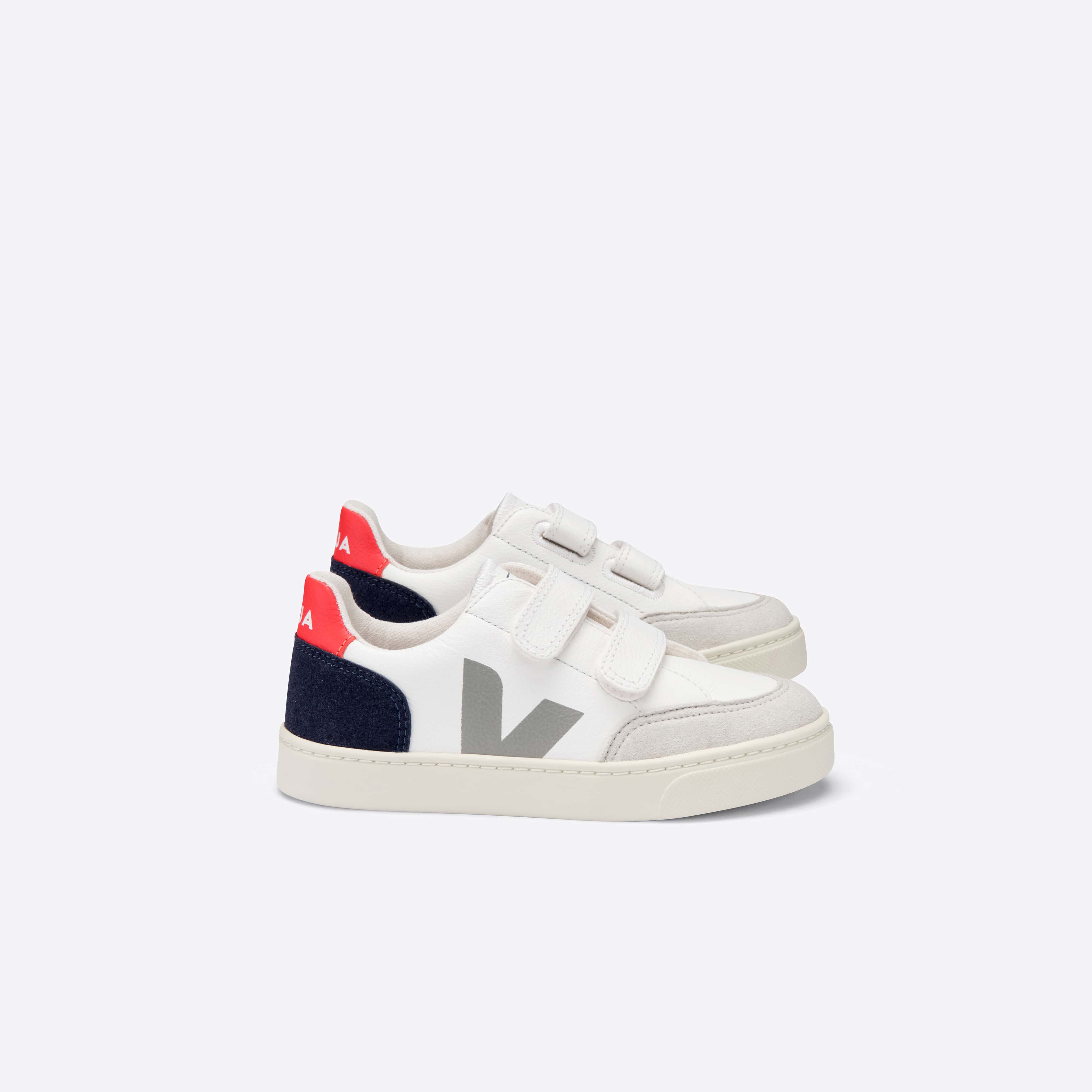 Boys & Girls White "V" Velcro Shoes