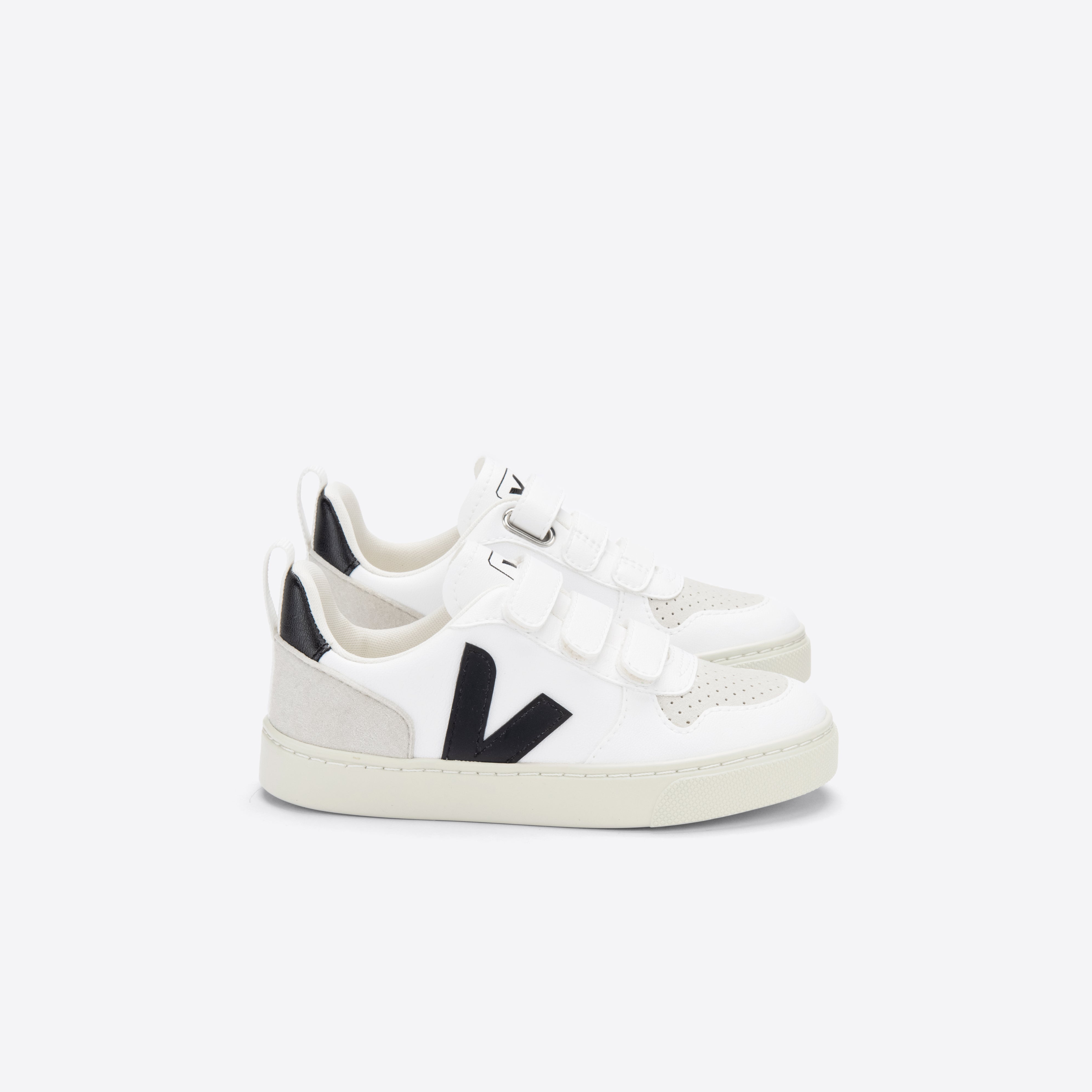 Boys & Girls Black "SMALL V-10" Shoes