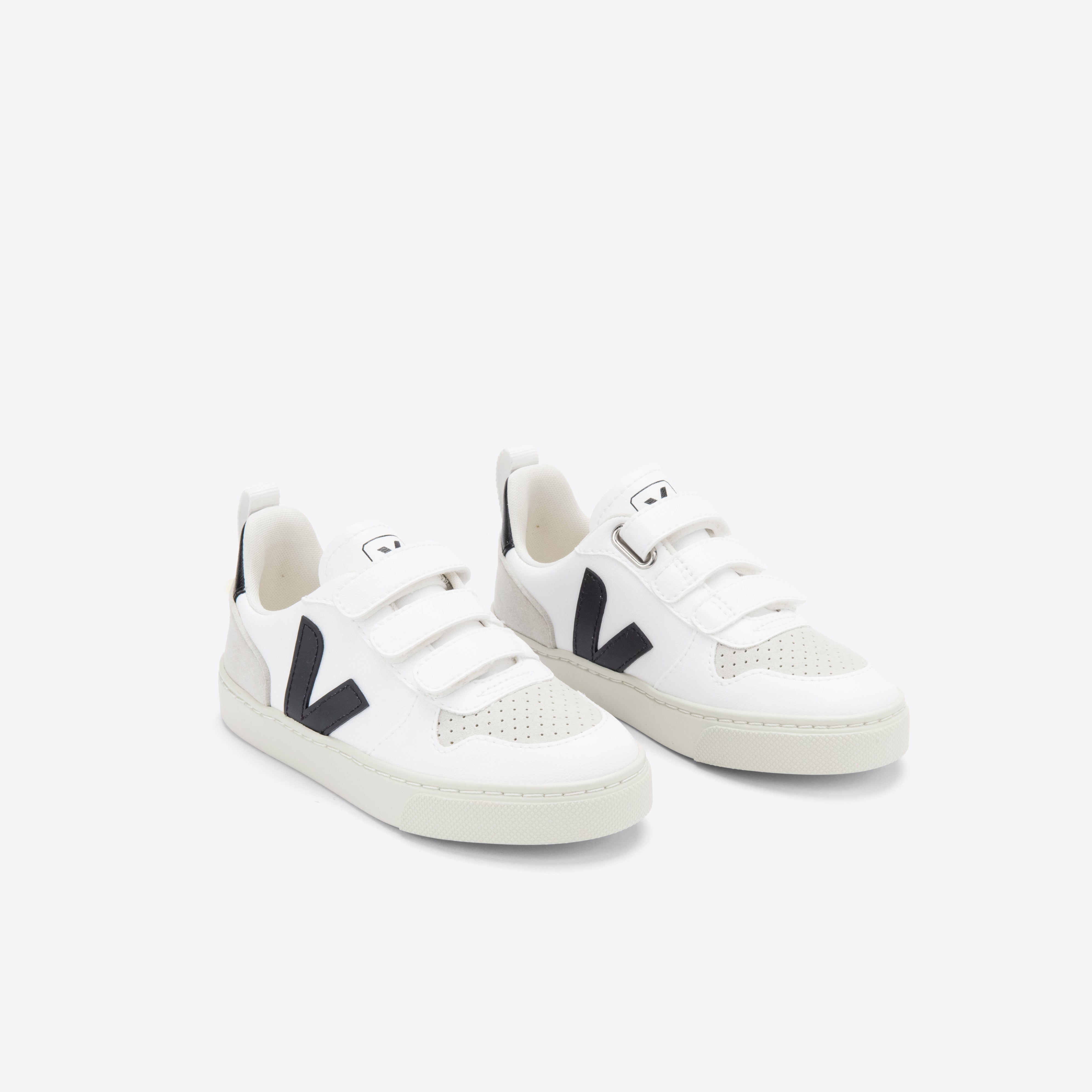 Boys & Girls Black "SMALL V-10" Shoes