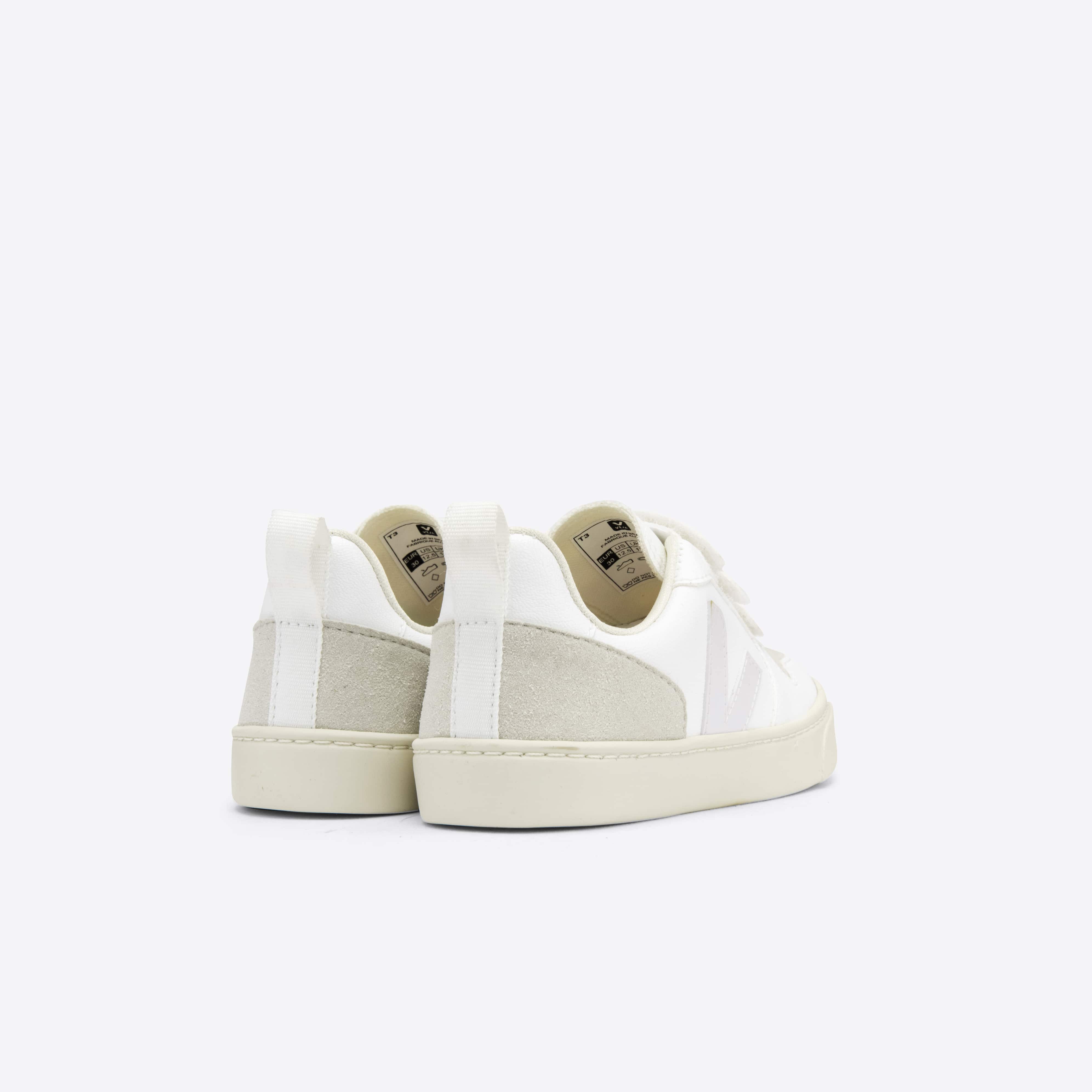 Boys & Girls White "V" Shoes