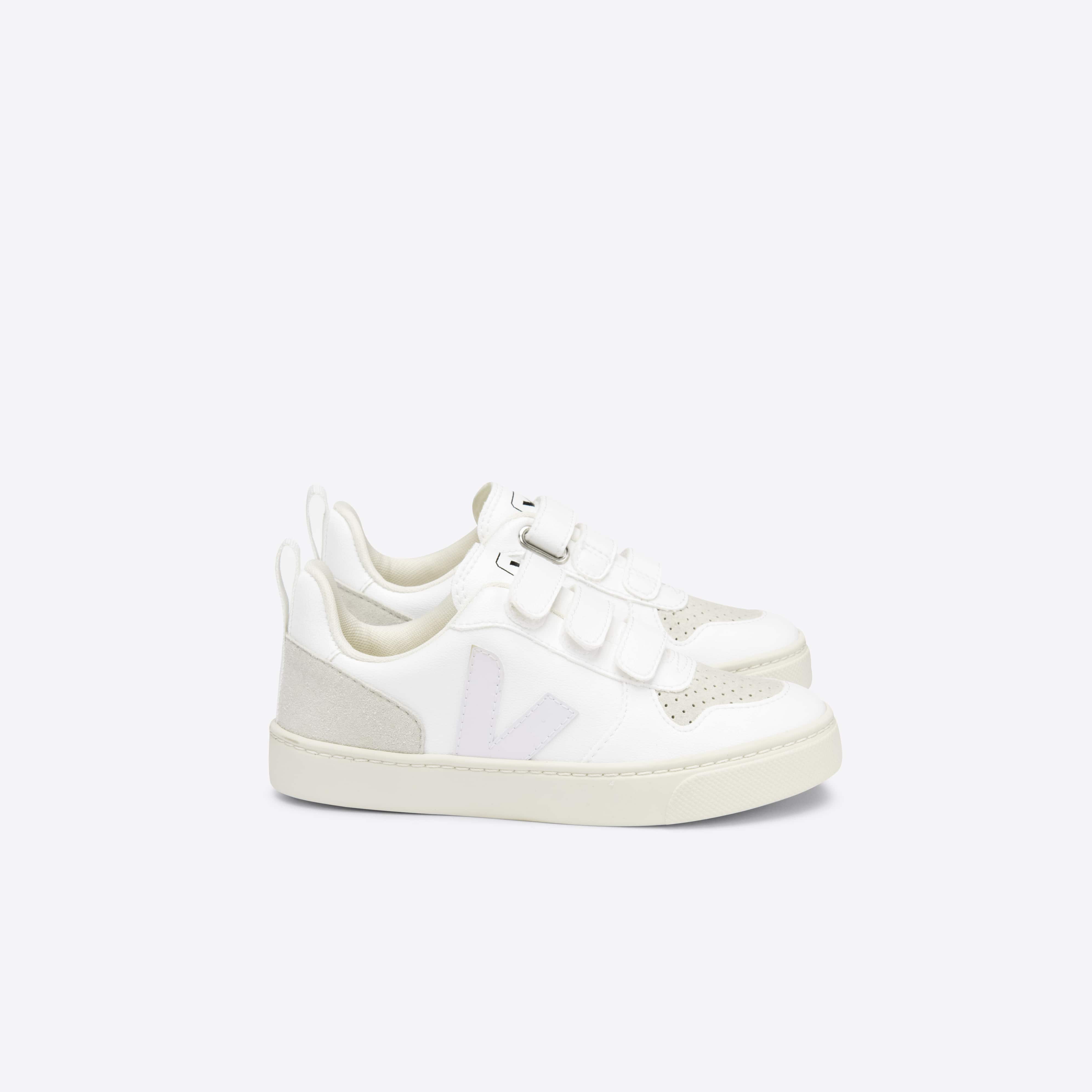 Boys & Girls White "V" Shoes