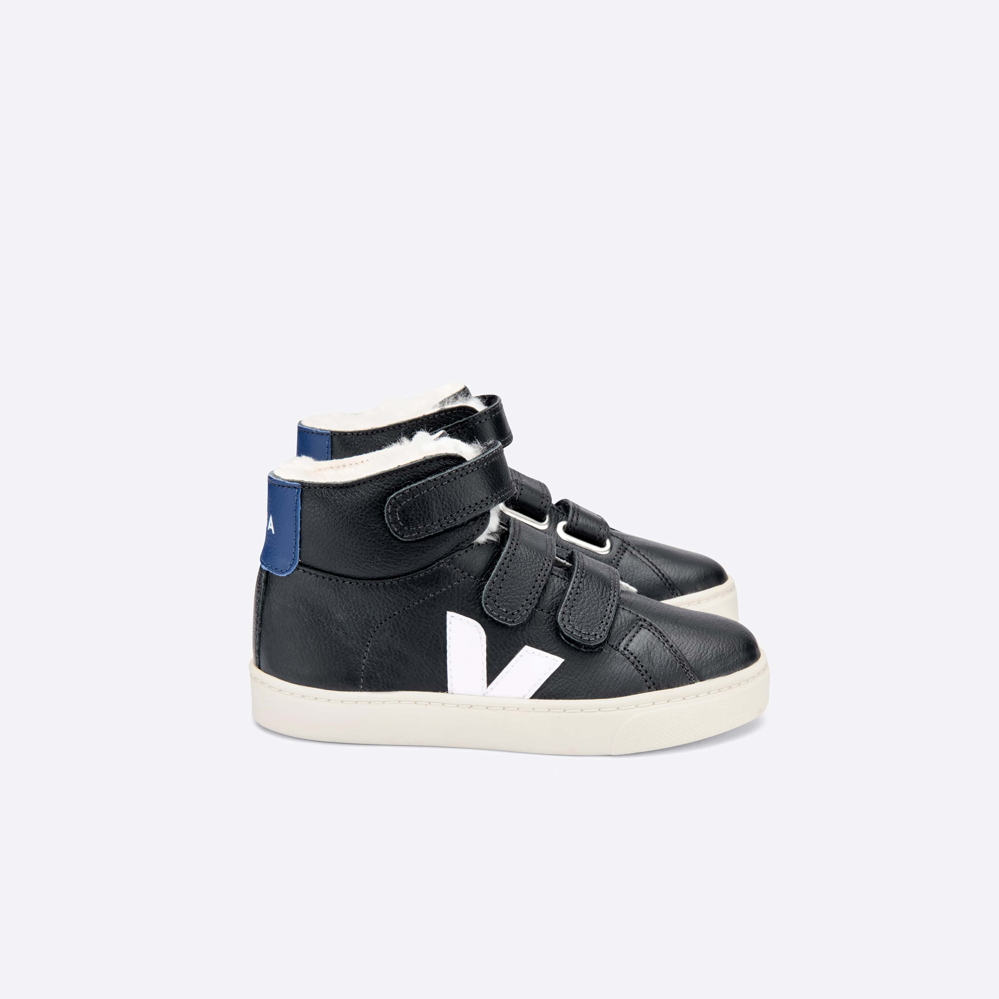 Boys & Girls Black "V" High-Top Shoes