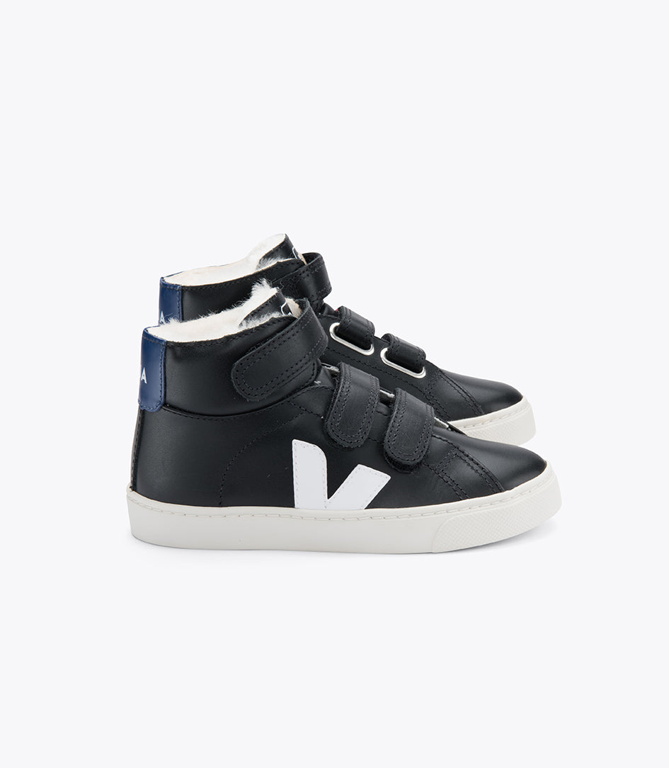 Baby Boys & Girls Black "ESPLAR MID" Leather Shoes