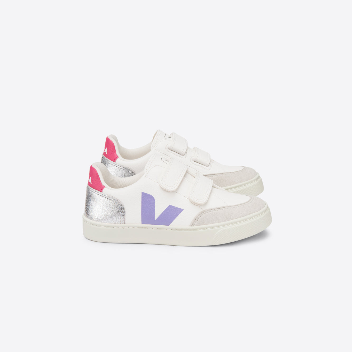 Boys & Girls White "SMALL V-12 VELCRO CHROMEFREE" Shoes