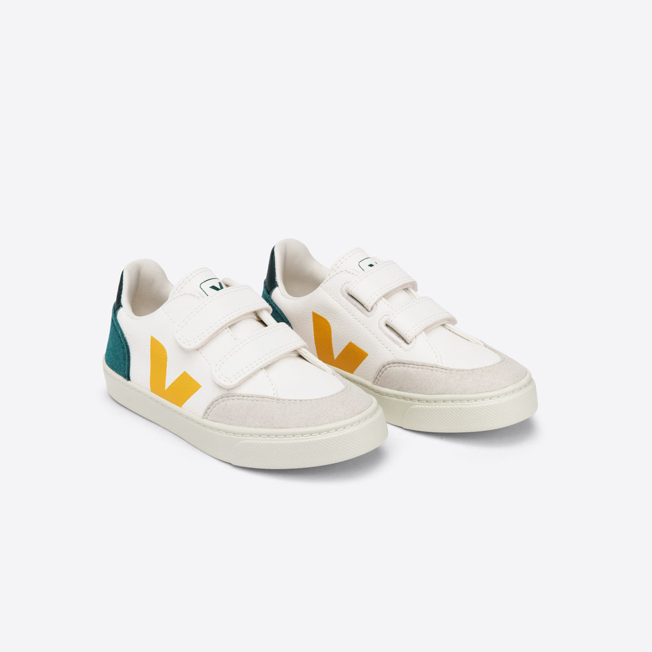 Boys & Girls White "SMALL V-12 VELCRO CHROMEFREE" Shoes