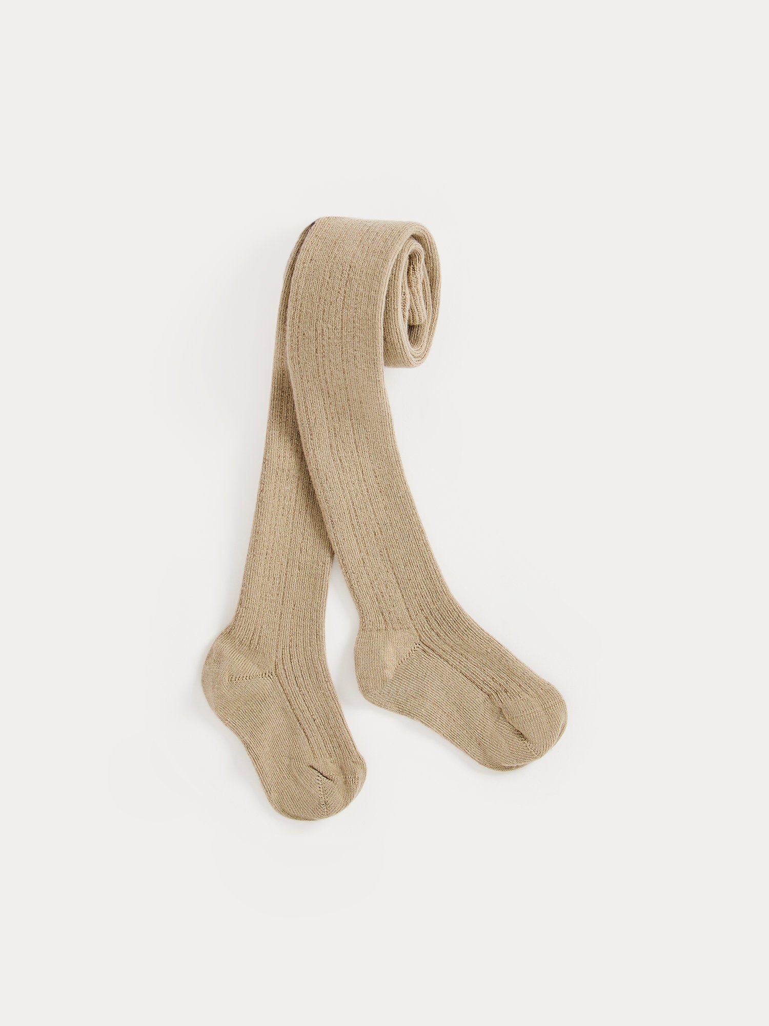 Baby Girls Beige Cotton Tights