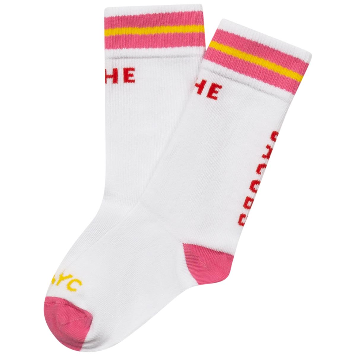 Boys & Girls White Logo Sock