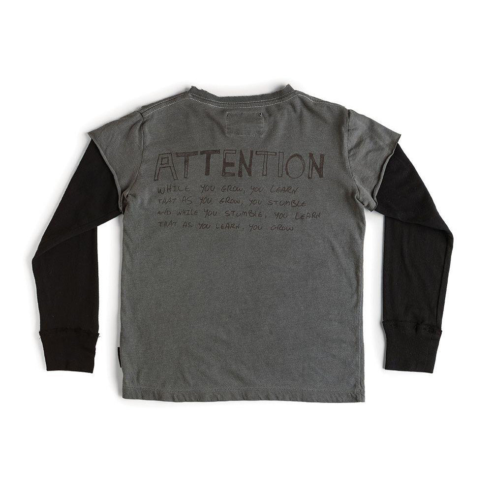 Boys & Girls Dark Grey Cotton T-Shirt