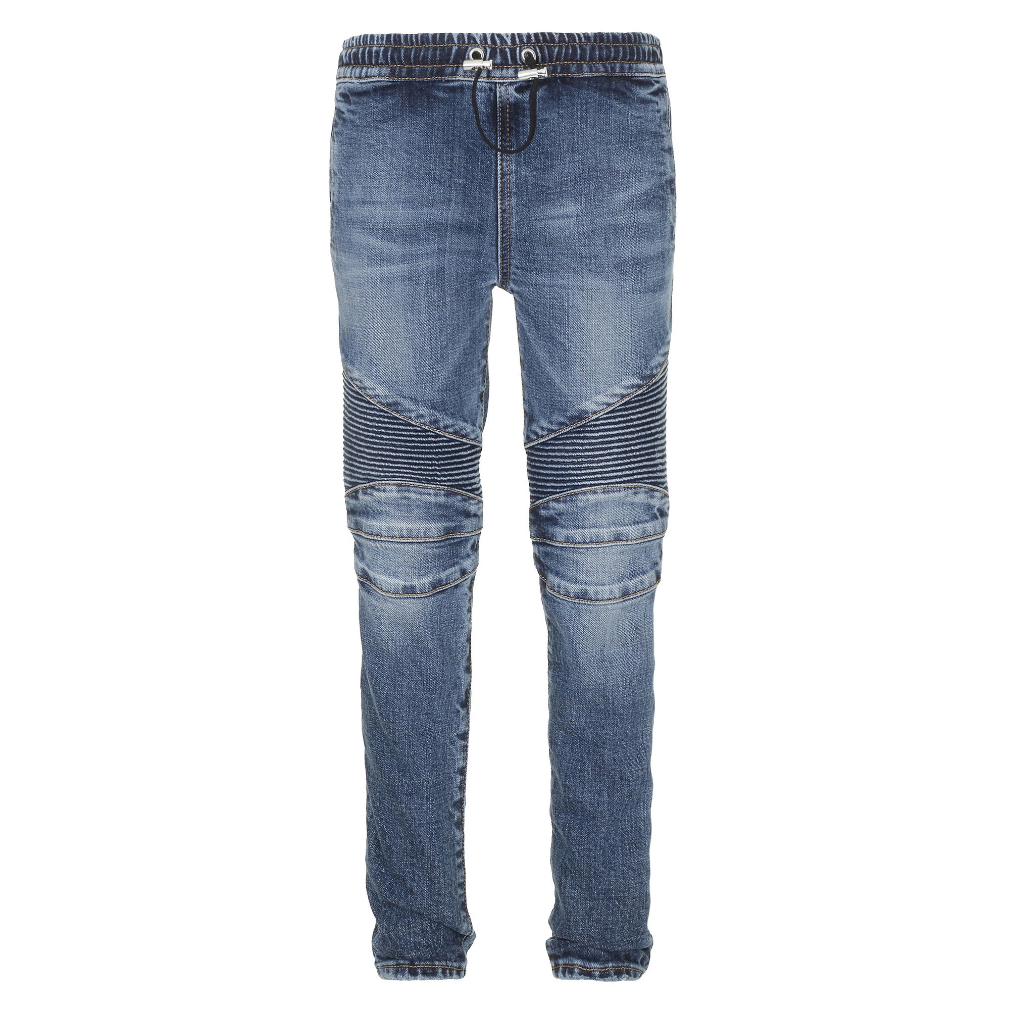 Boys Denim Blue Cotton Trousers