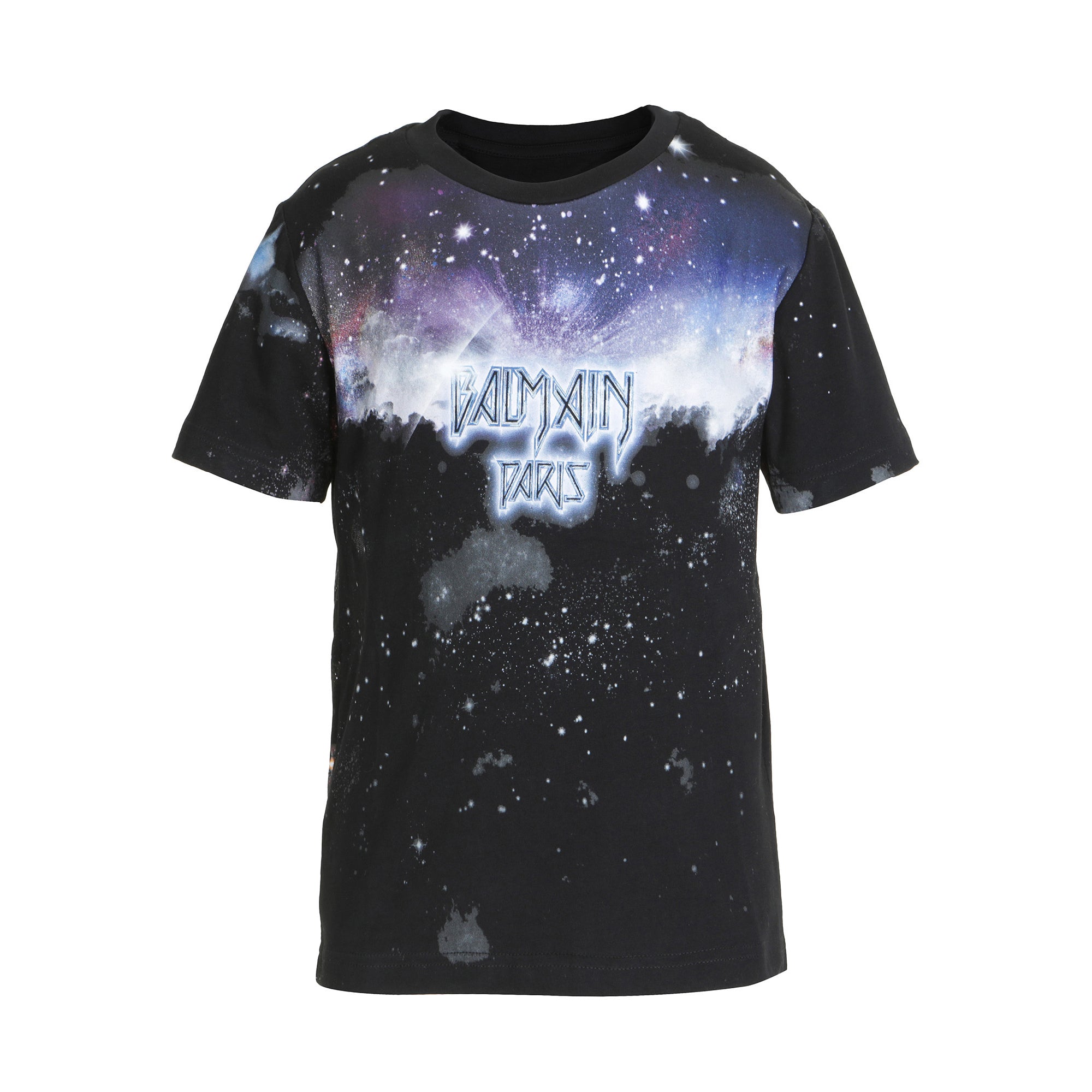 Boys Black Starry Sky Cotton T-shirt