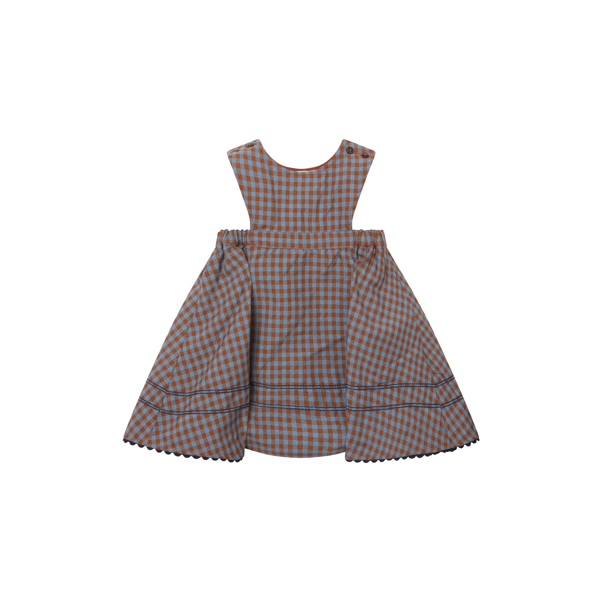 Baby Girls Brown Check Cotton Skirt