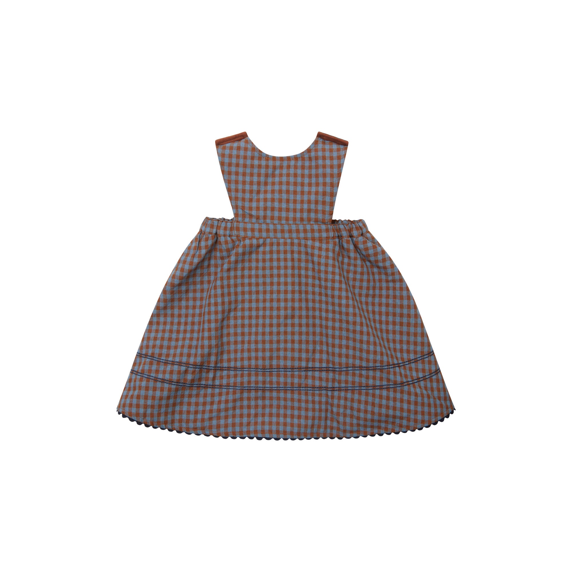 Baby Girls Brown Check Cotton Skirt