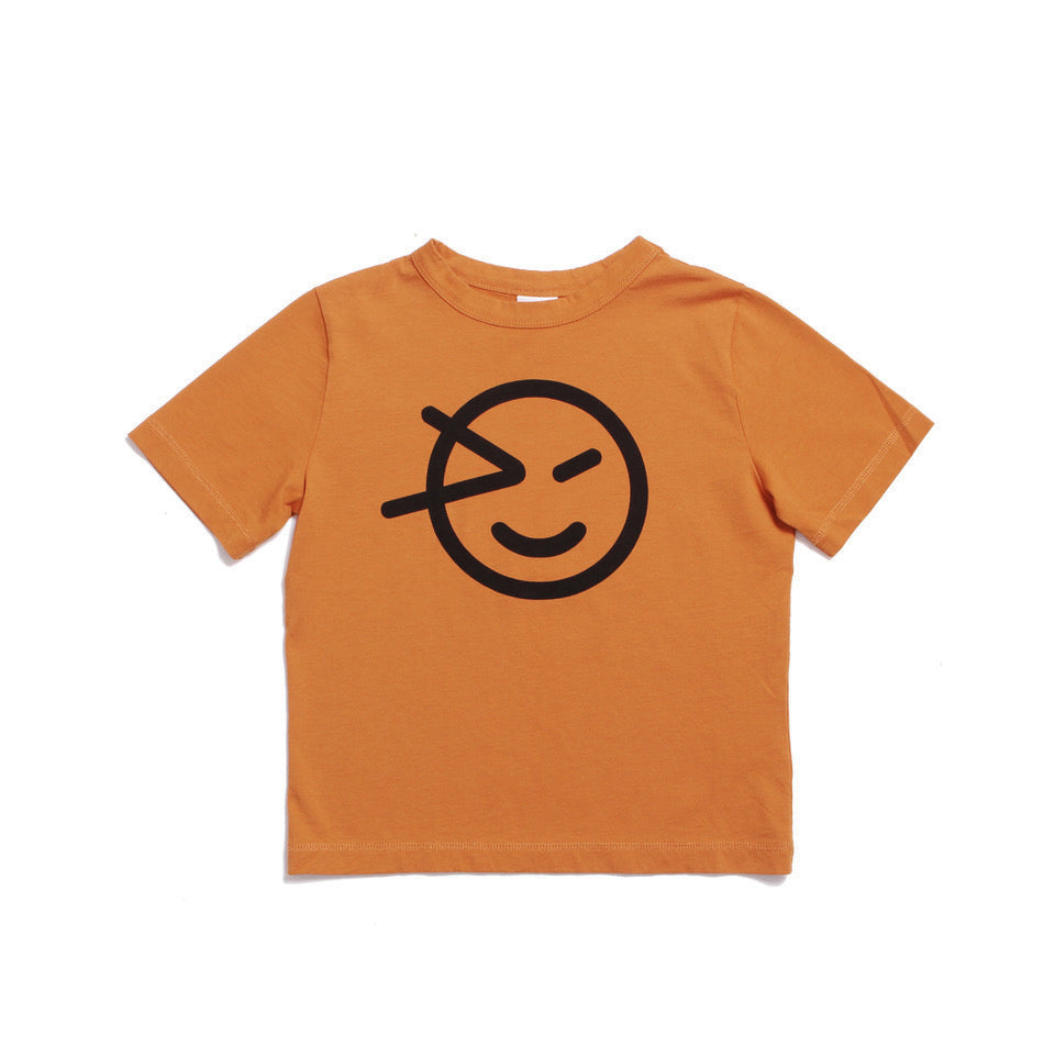 Boys & Girls Orange Logo Cotton T-Shirt