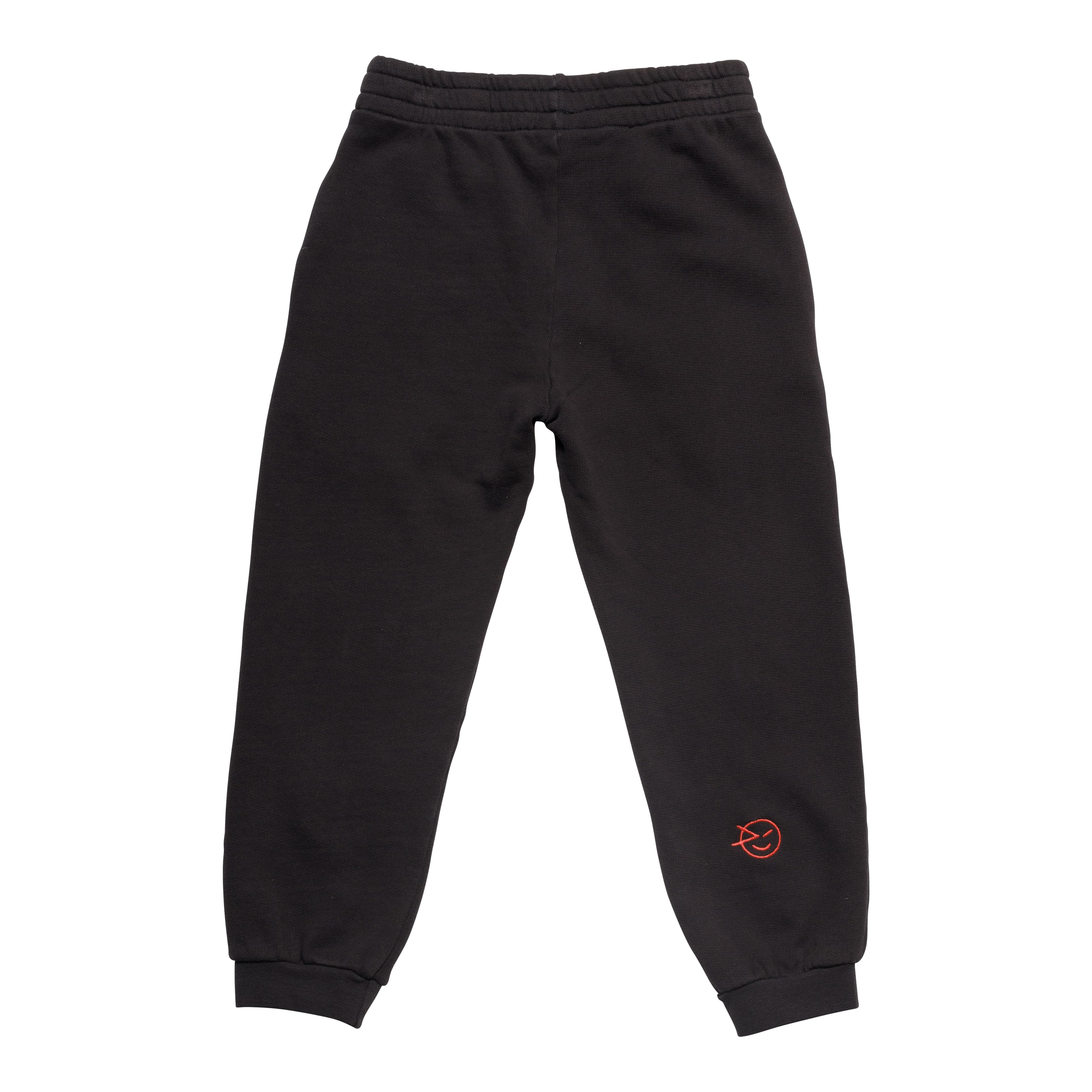 Boys & Girls Black Cotton Trousers