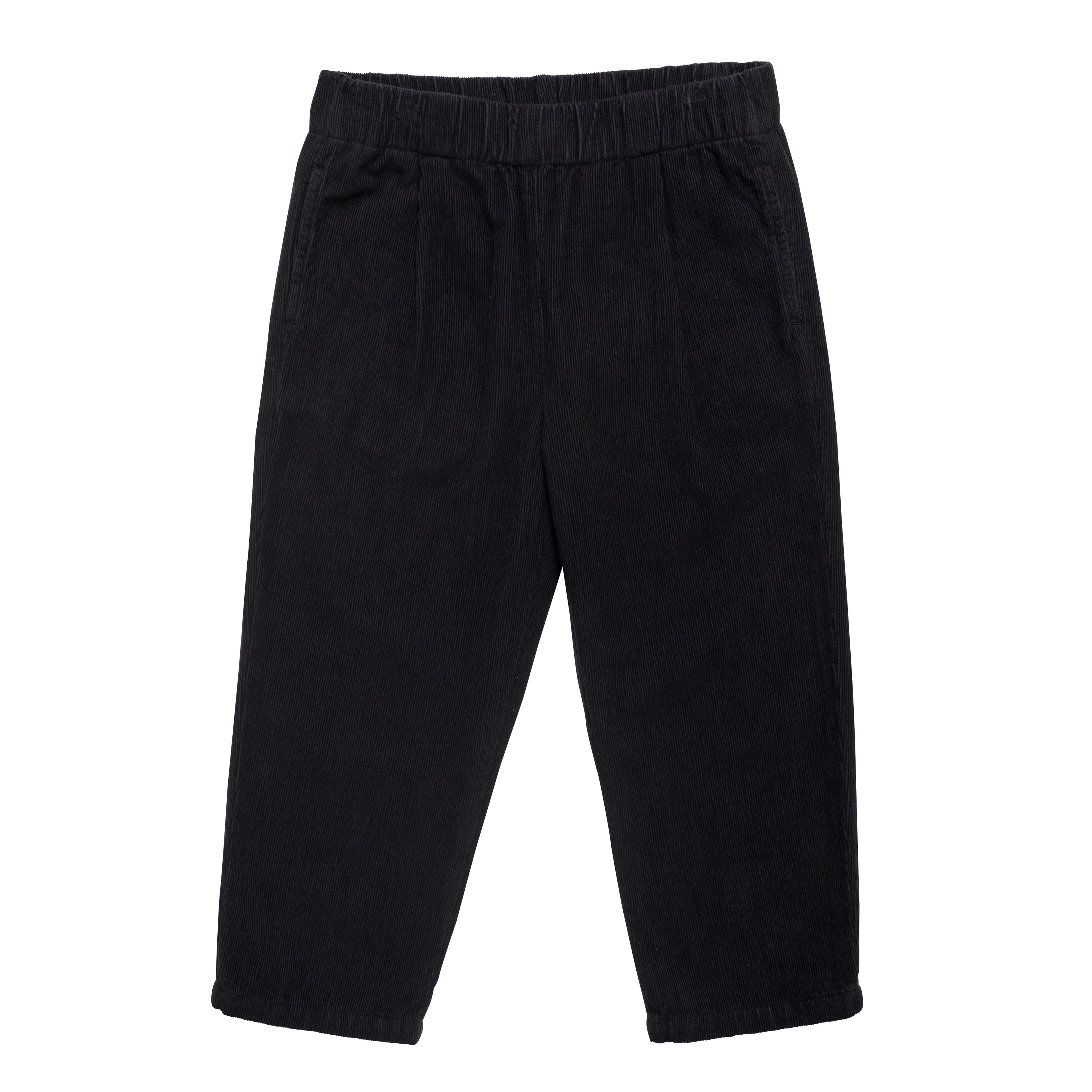 Boys & Girls Black Cotton Trousers