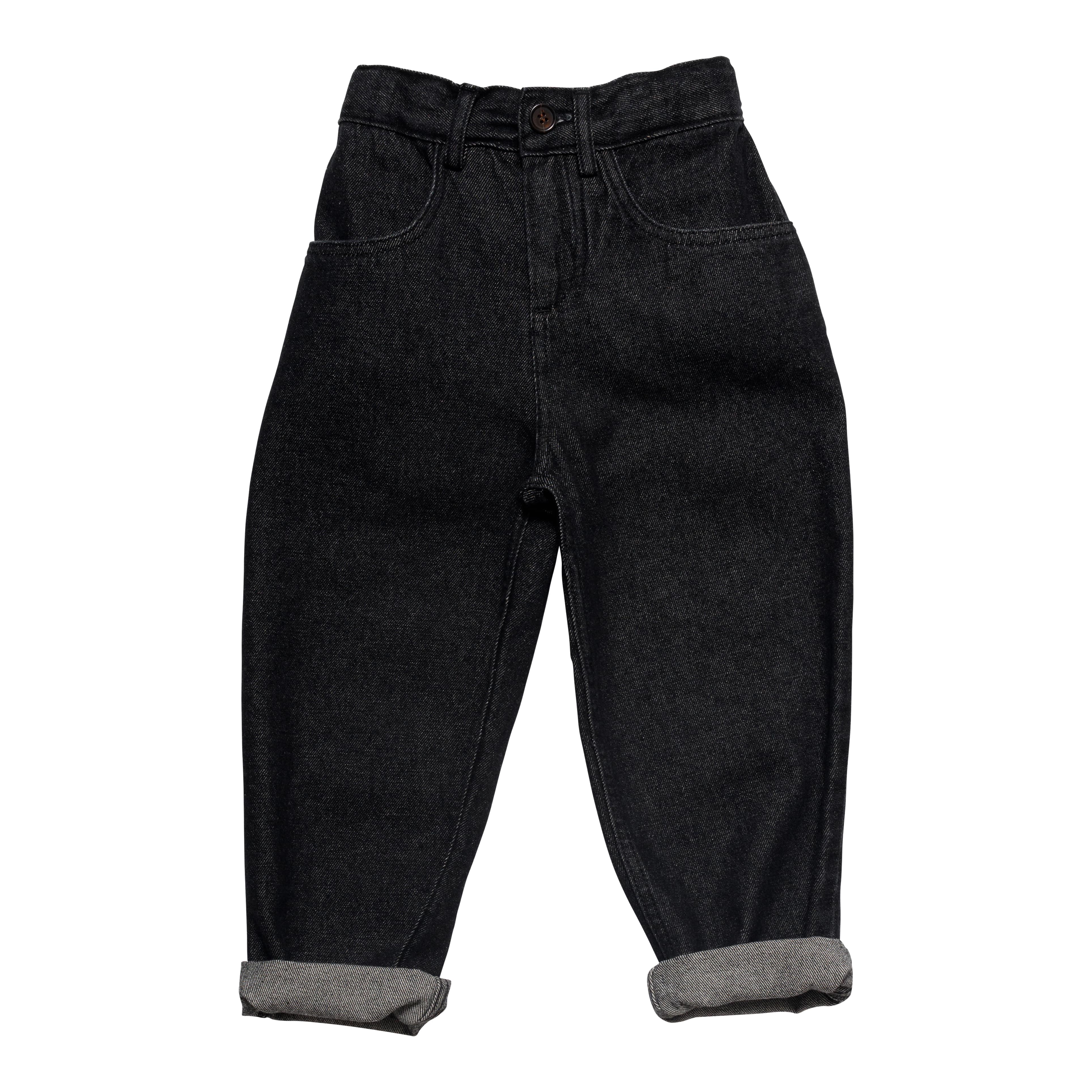 Boys & Girls Black Denim Trousers