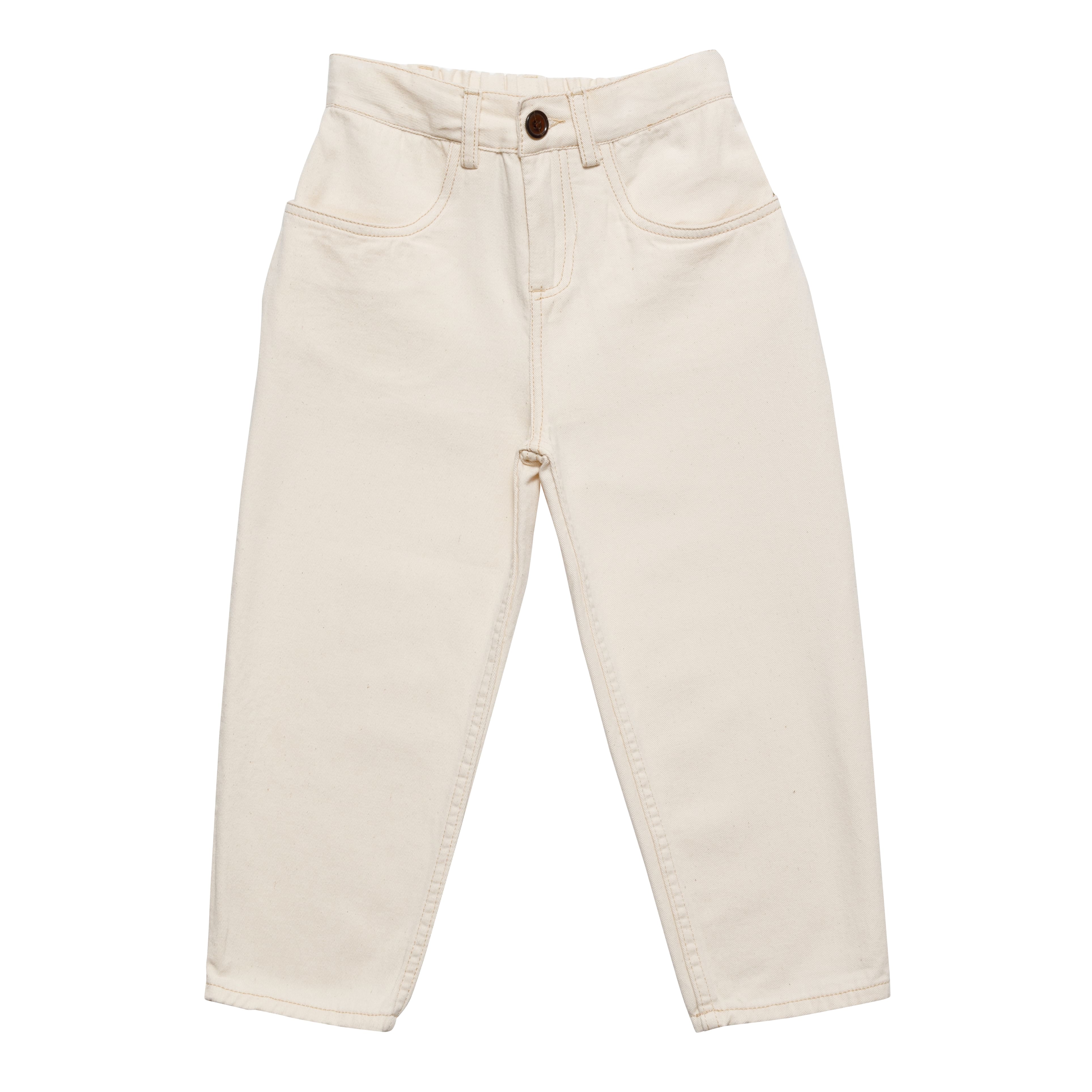 Boys & Girls White Denim Trousers