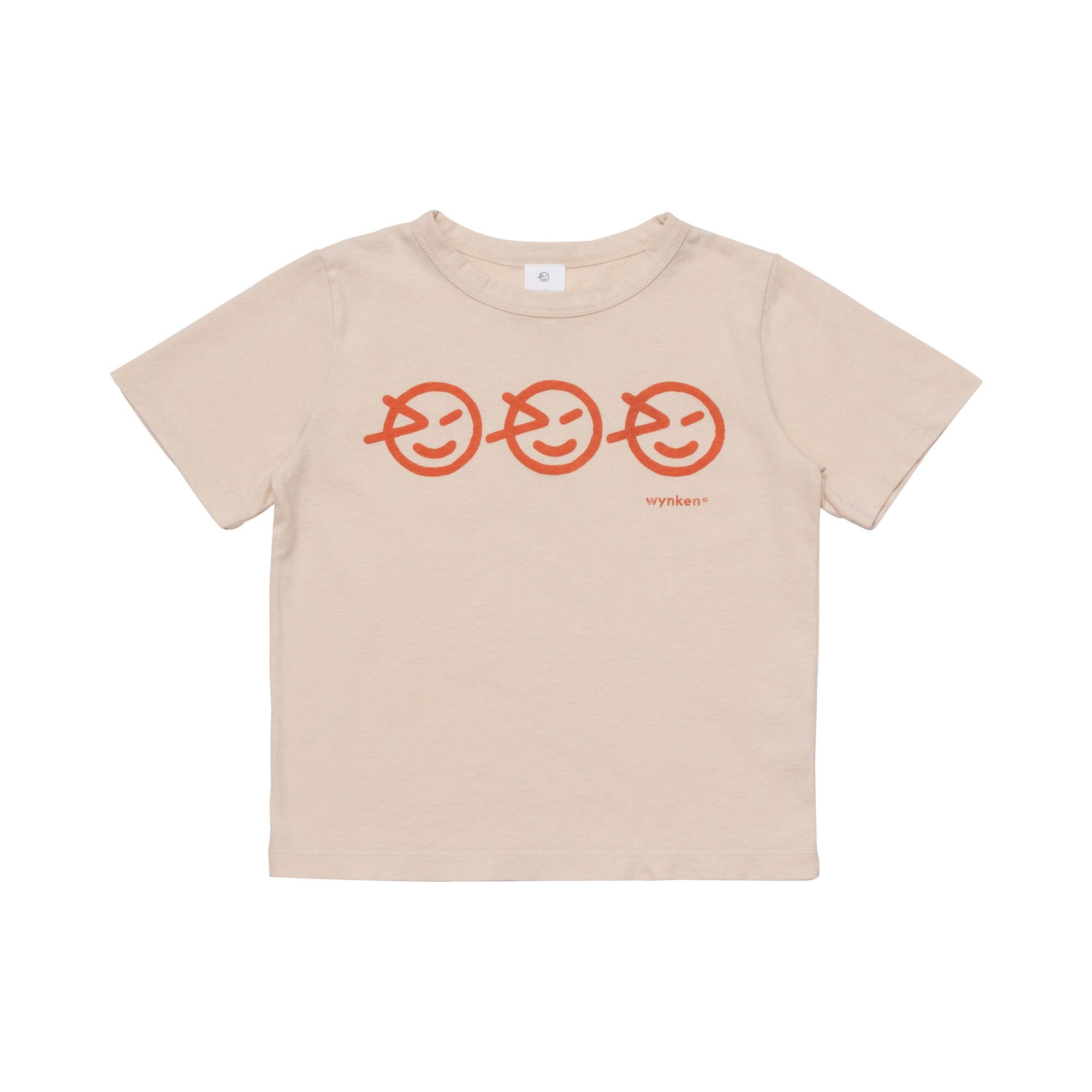 Boys & Girls Beige Cotton T-Shirt