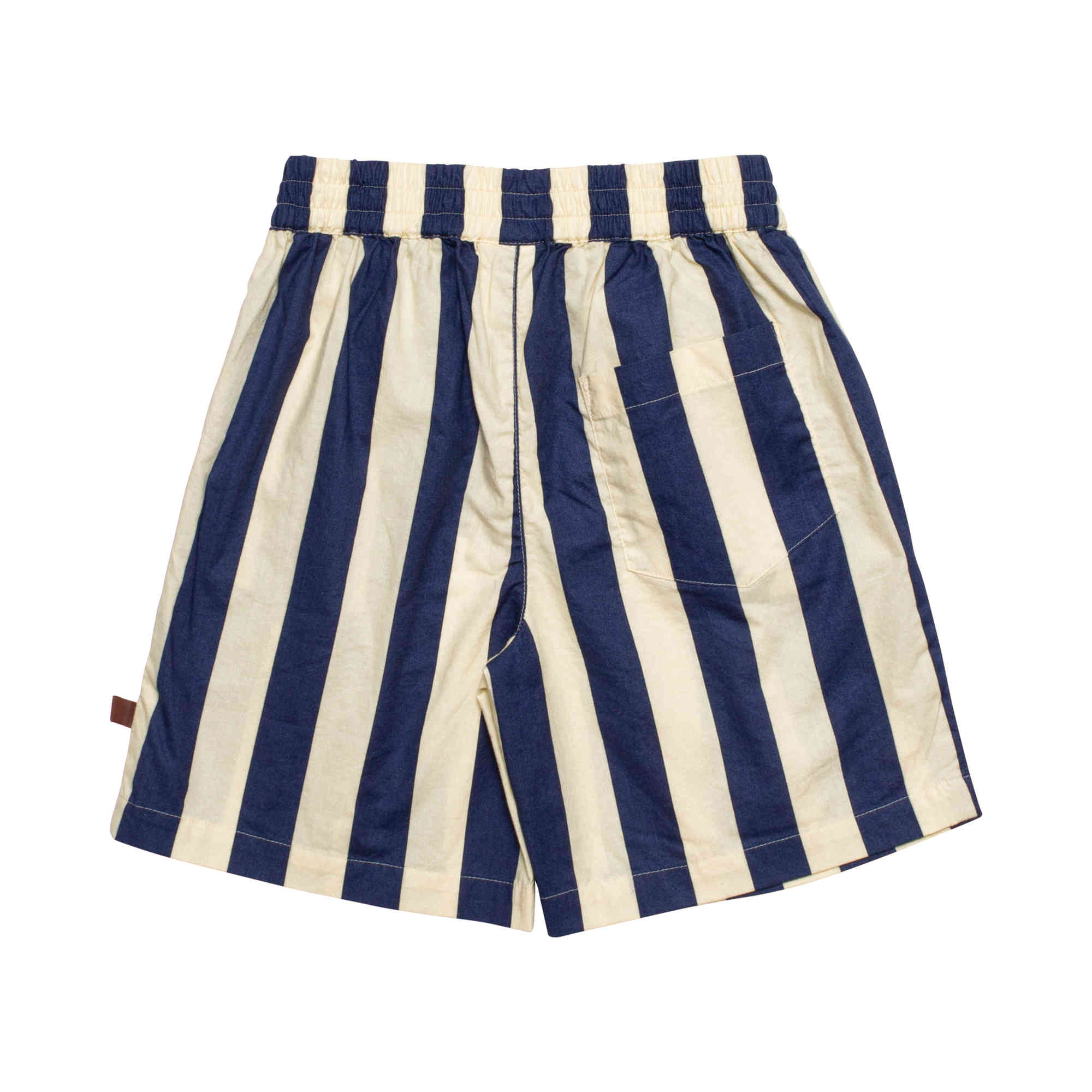 Boys Navy Stripe Cotton Shorts